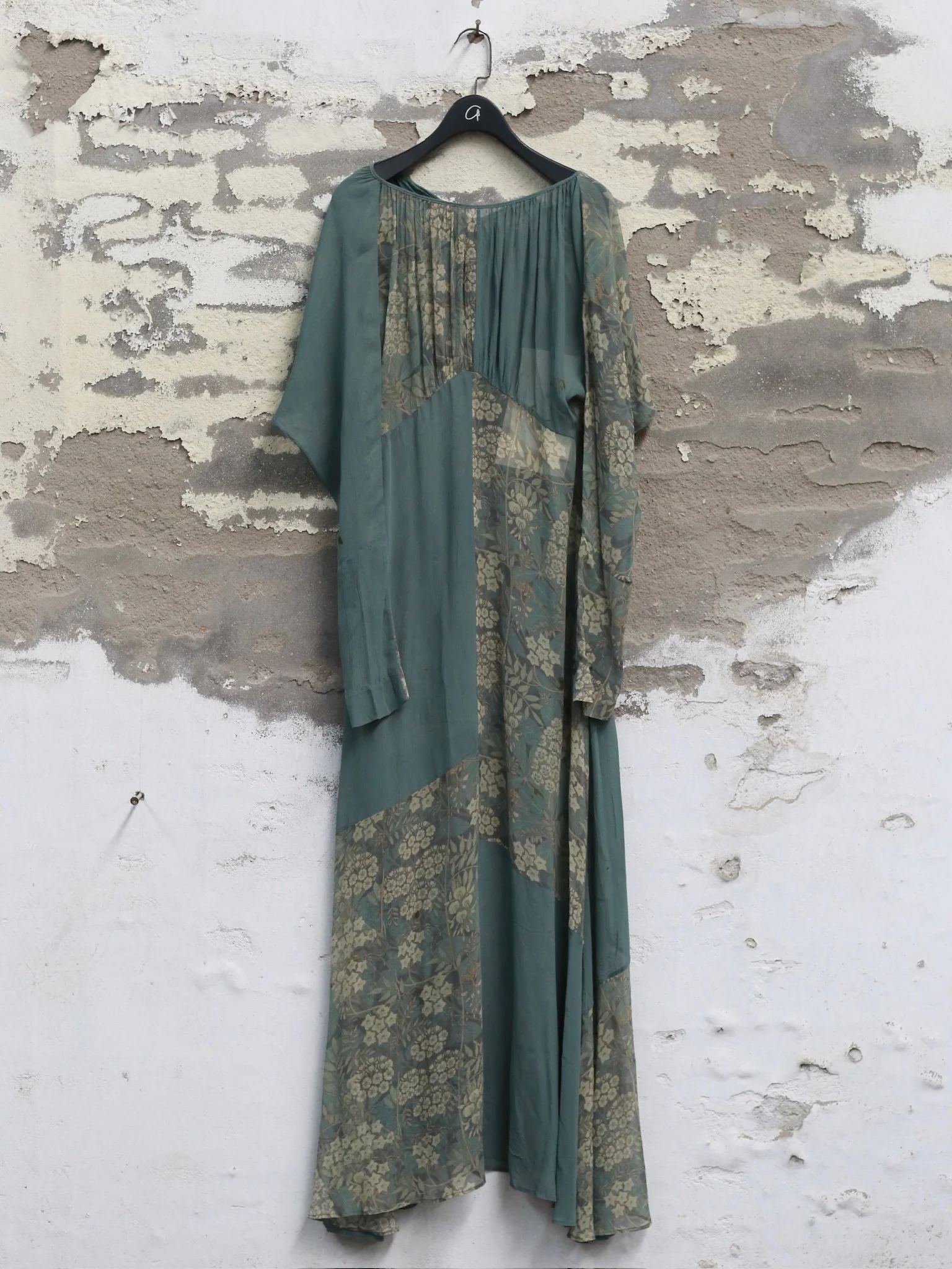 Mutedance 25 Autumn and Winter Waist Round Neck Splicing Dress MD-MD25FW60-green (MD25FW58) - Image 6