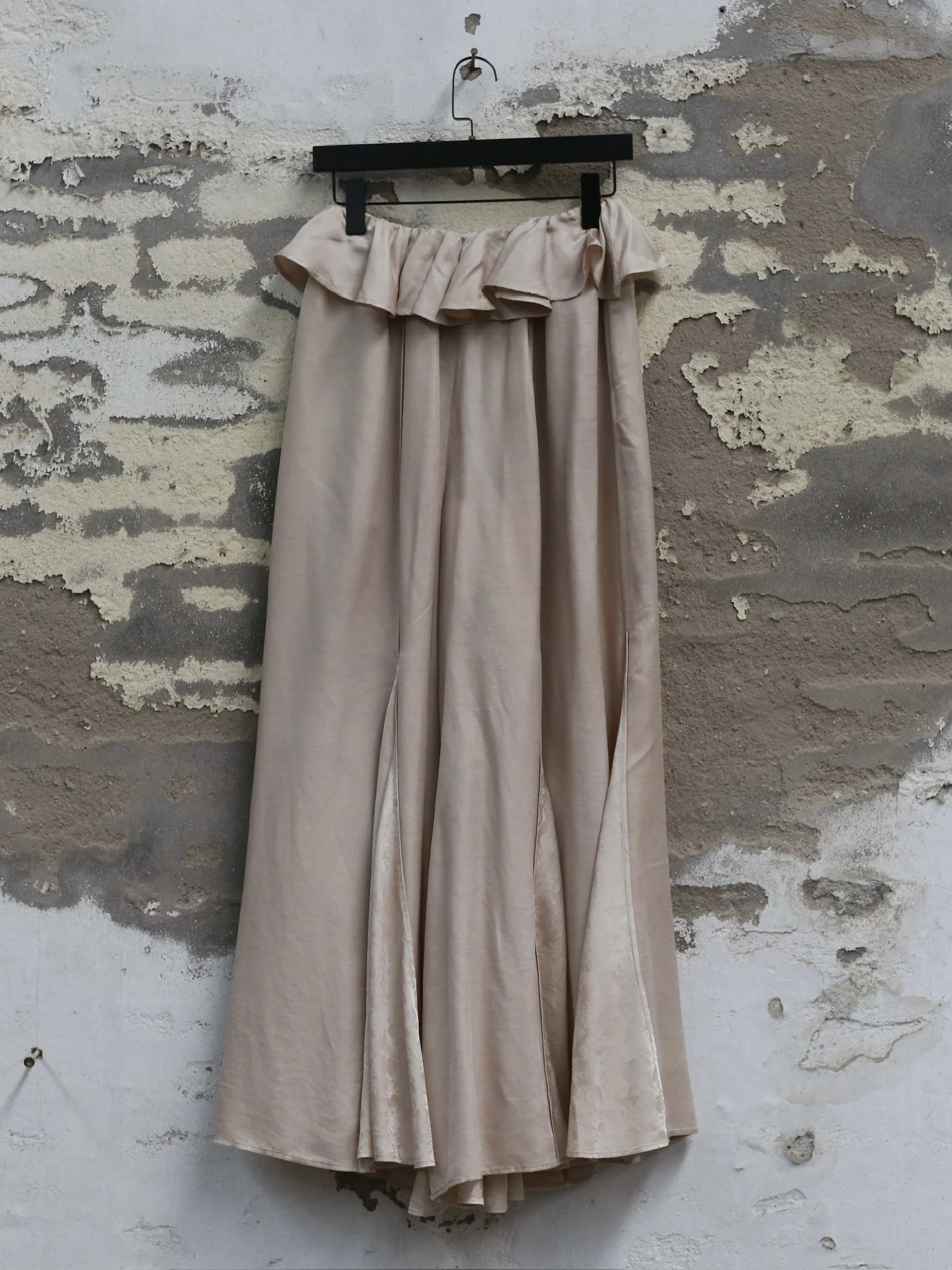 Mutedance 25 Autumn/Winter Elastic Lace Waist Casual Pants Series Flower Dye Handmade MD-MD25FW101-beige - Image 4