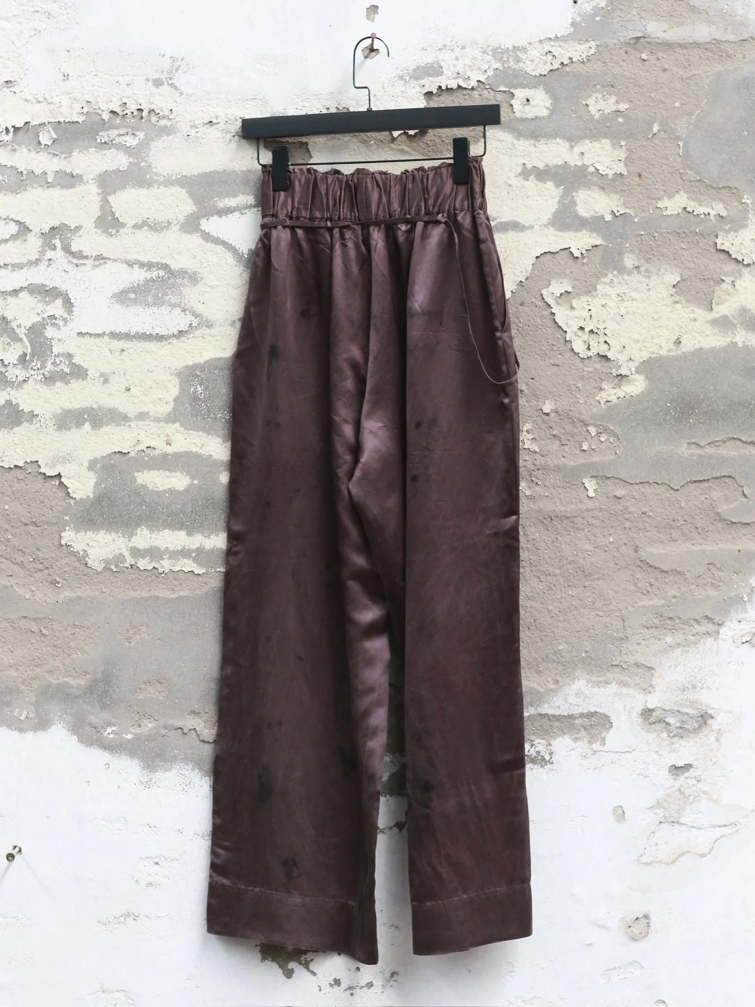 Mutedance 25 Autumn/Winter Elastic Wide Waist Drawstring Casual Pants Series Floral Dye MD-MD25FW75-purple (MD25FW71) - Image 4
