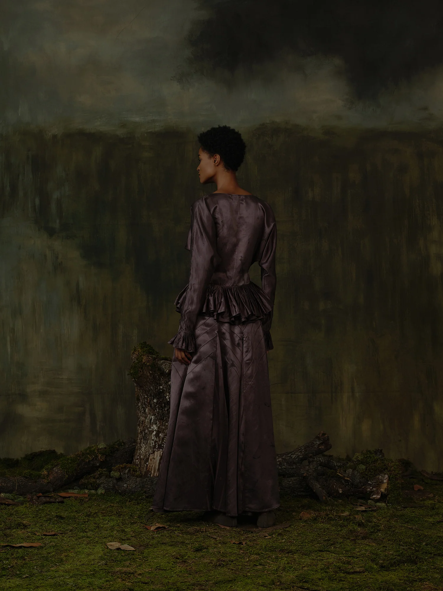 Mutedance 25 Autumn/Winter Waisted Swing Skirt Plant-dyed Highly Handcrafted MD-MD25FW88-purple (MD25FW86) - Image 8