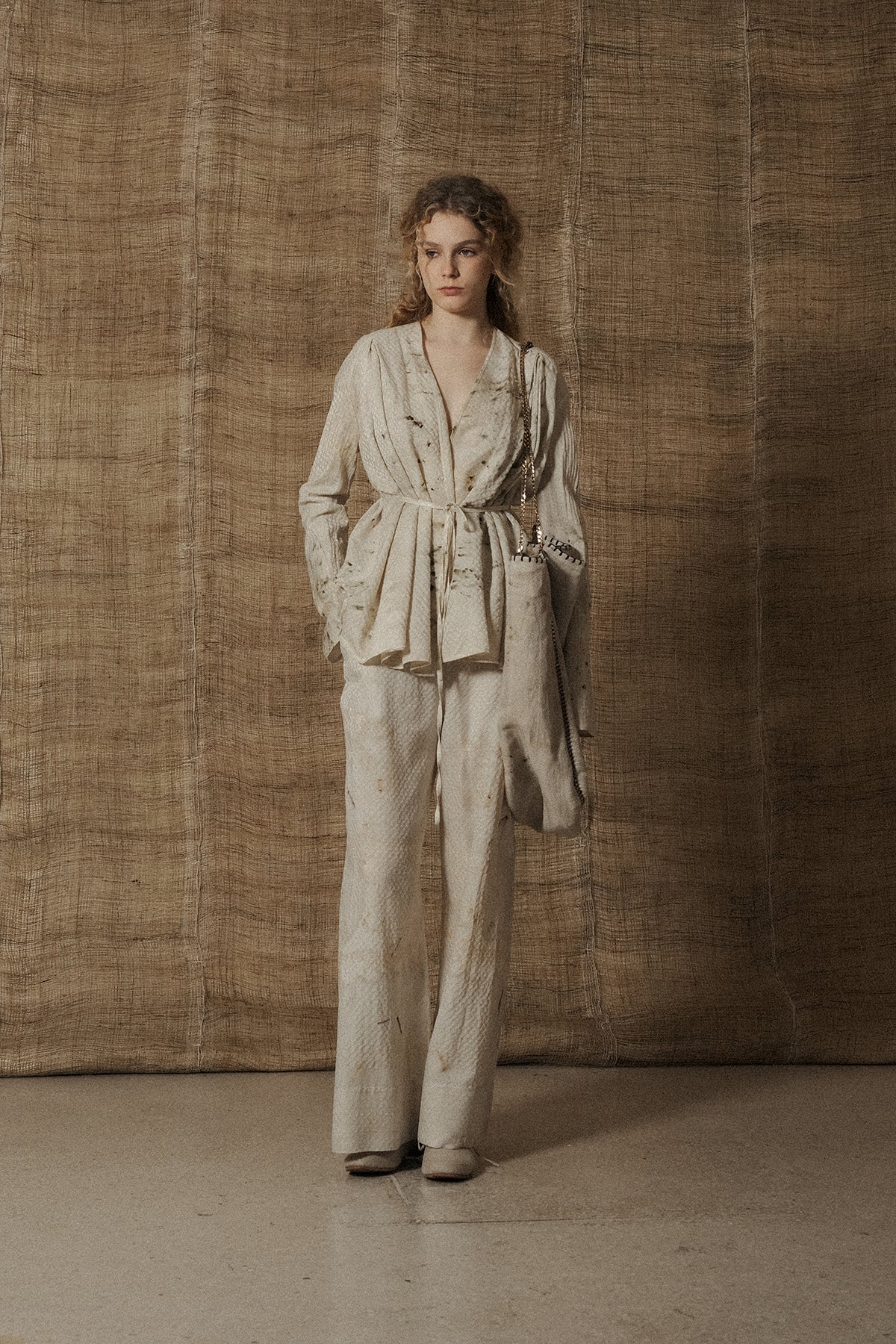 Mutedance 25 Spring/Summer Lace-up Goat Cardigan MD-MD25SS57-HOARY - Image 6