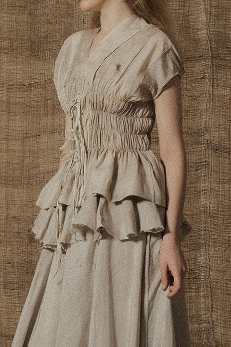 Mutedance 25 Spring/Summer Lace-Up Tunic Top MD-MD25SS02-SAND MD25SS01 - Image 2
