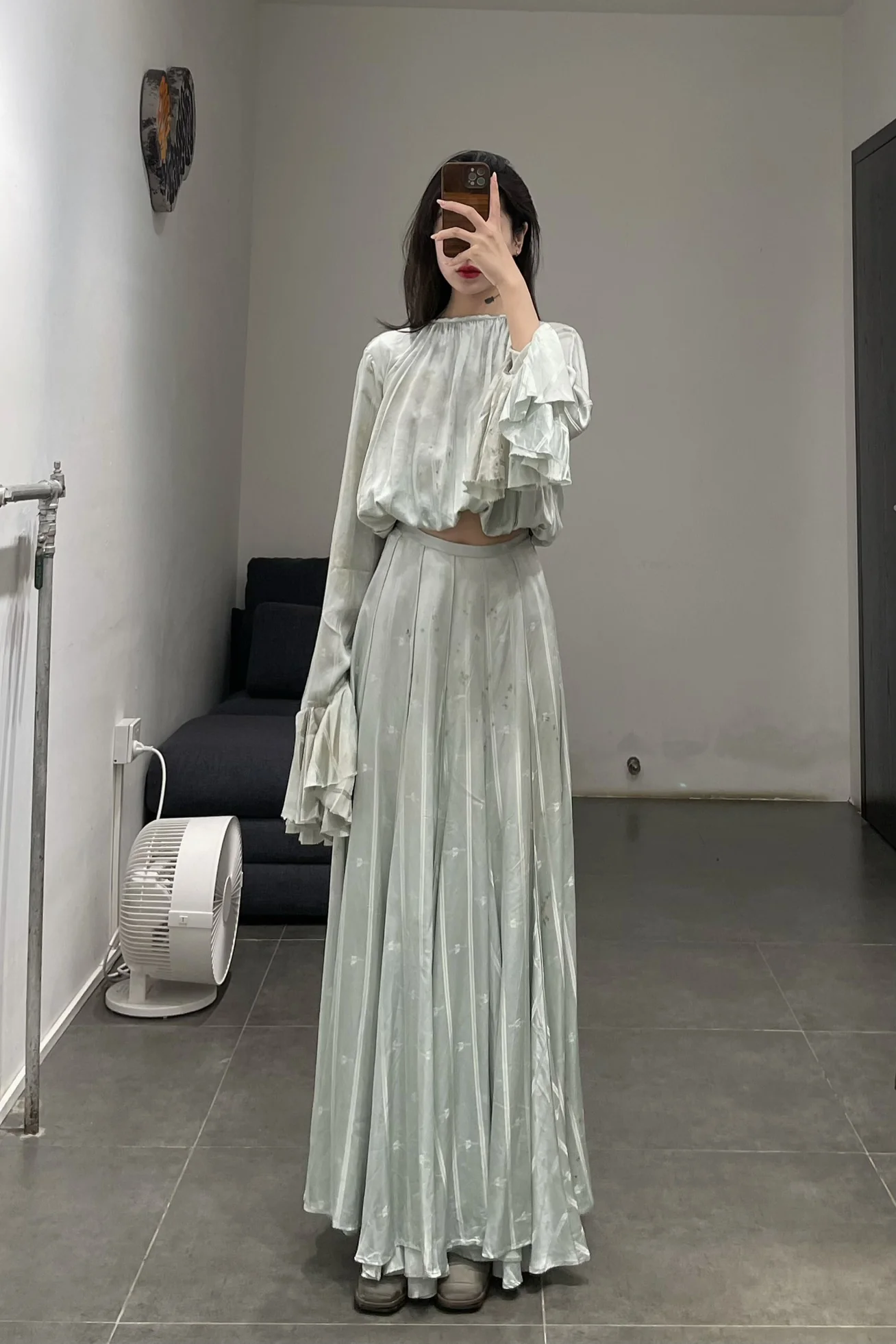 MUTEDANCE Blue Flower Dye Skirt MD23FW17 PM84 - Image 14