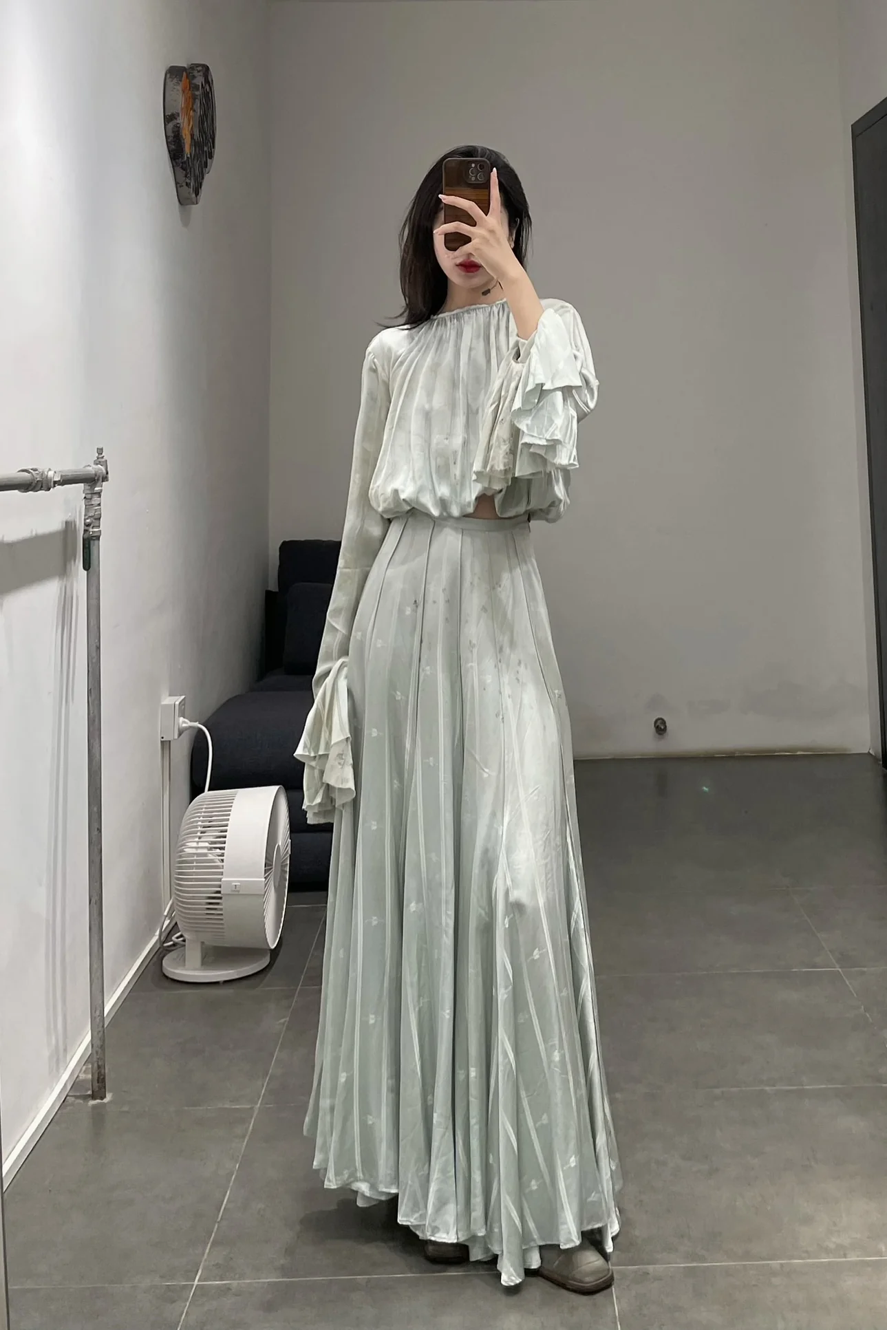 MUTEDANCE Blue Flower Dye Skirt MD23FW17 PM84 - Image 15