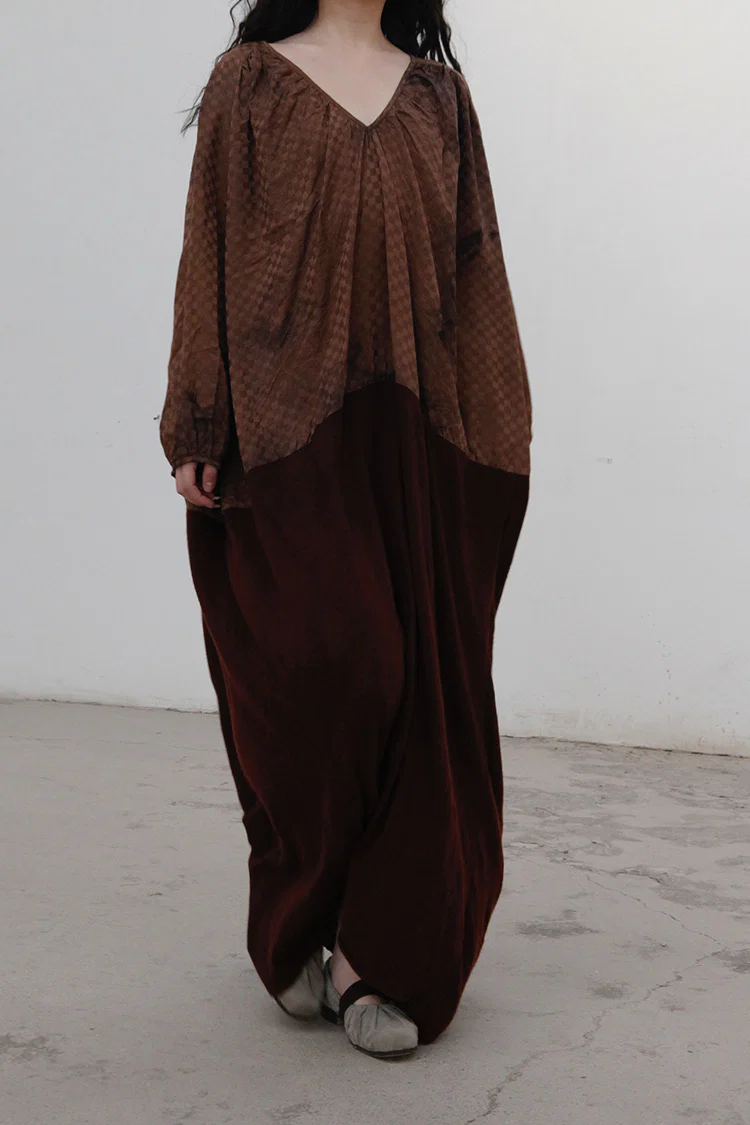 MUTEDANCE cashmere and silk stitching dress MD21FW35 - Image 2