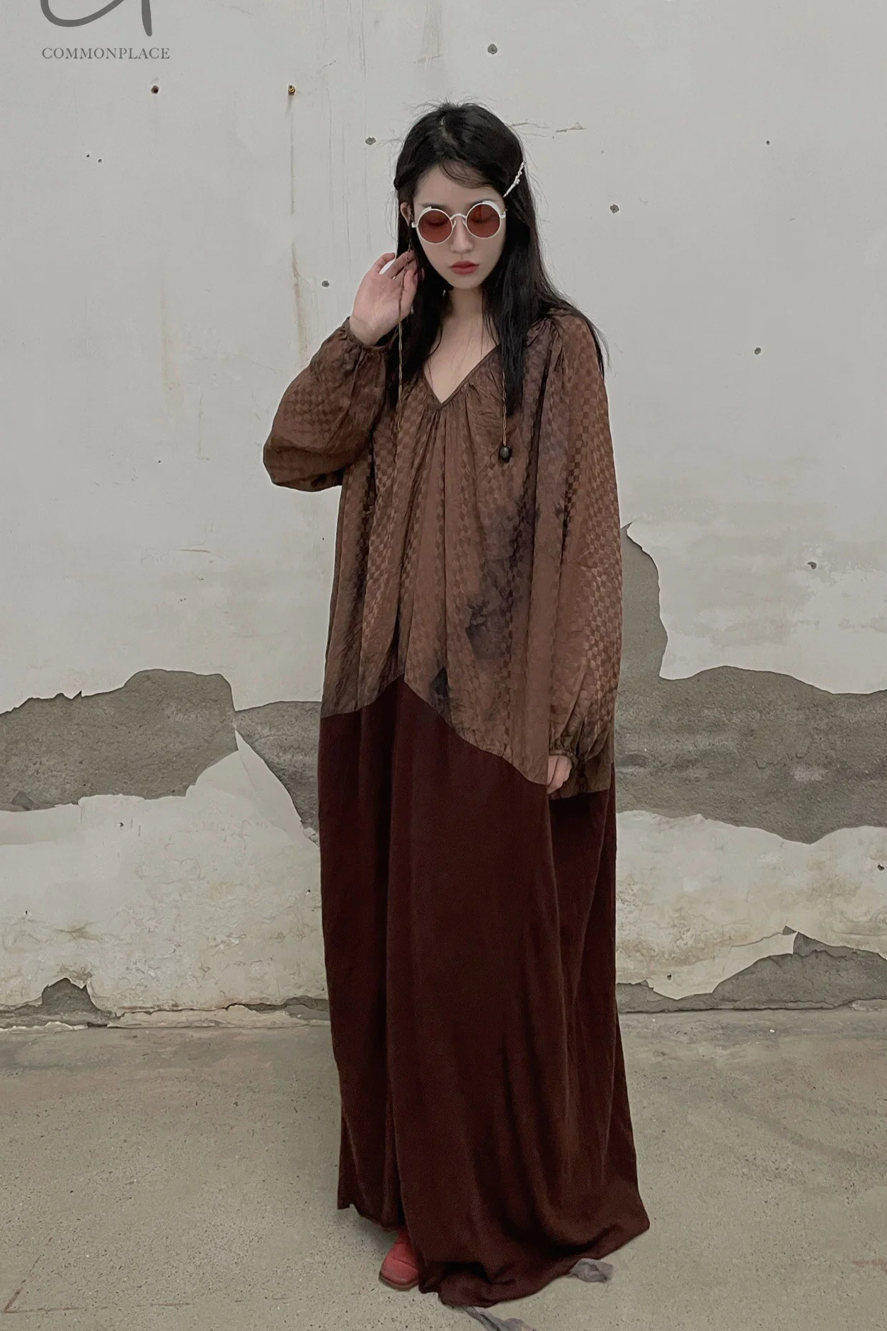 MUTEDANCE cashmere and silk stitching dress MD21FW35 - Image 22