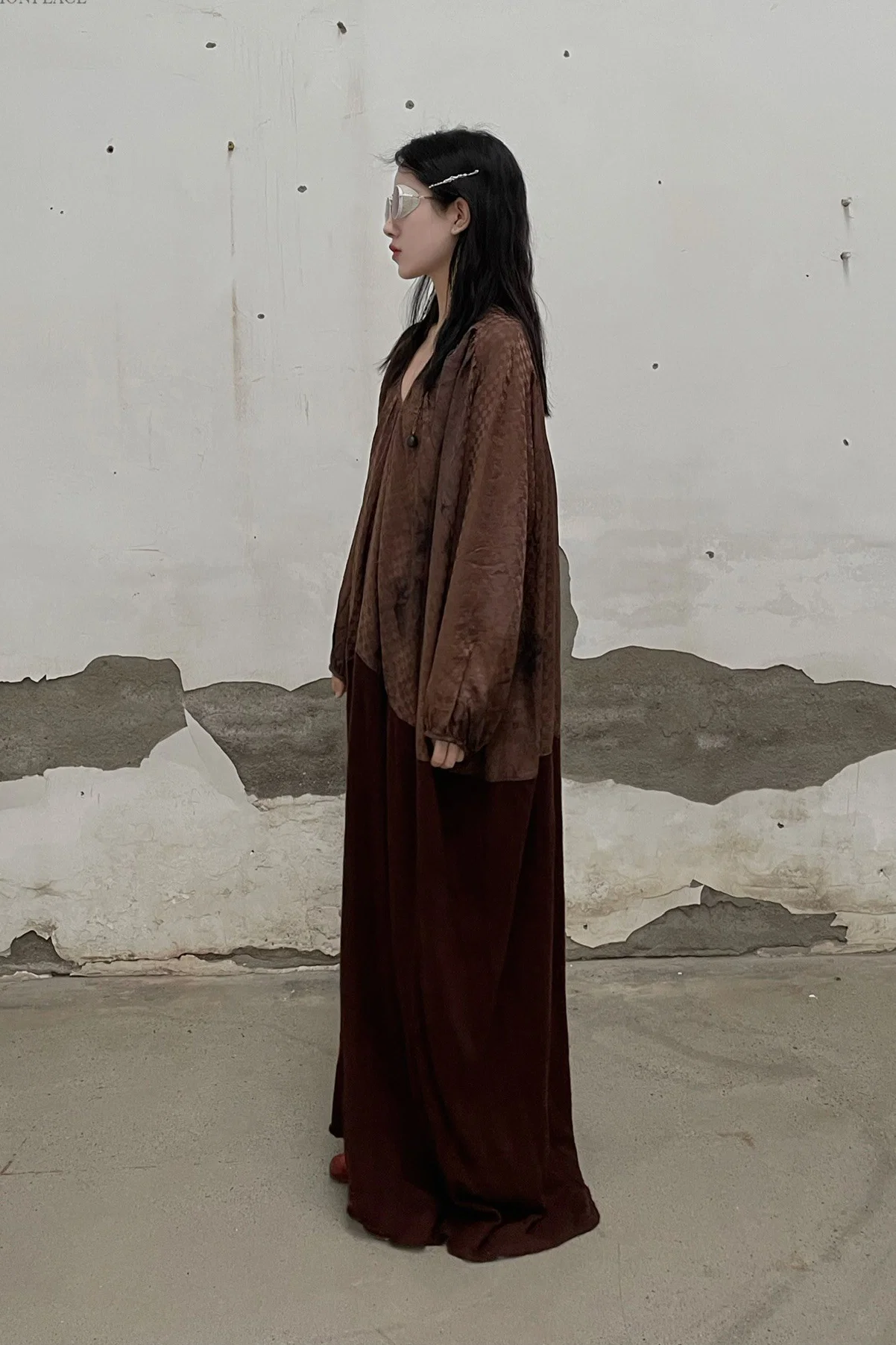 MUTEDANCE cashmere and silk stitching dress MD21FW35 - Image 23
