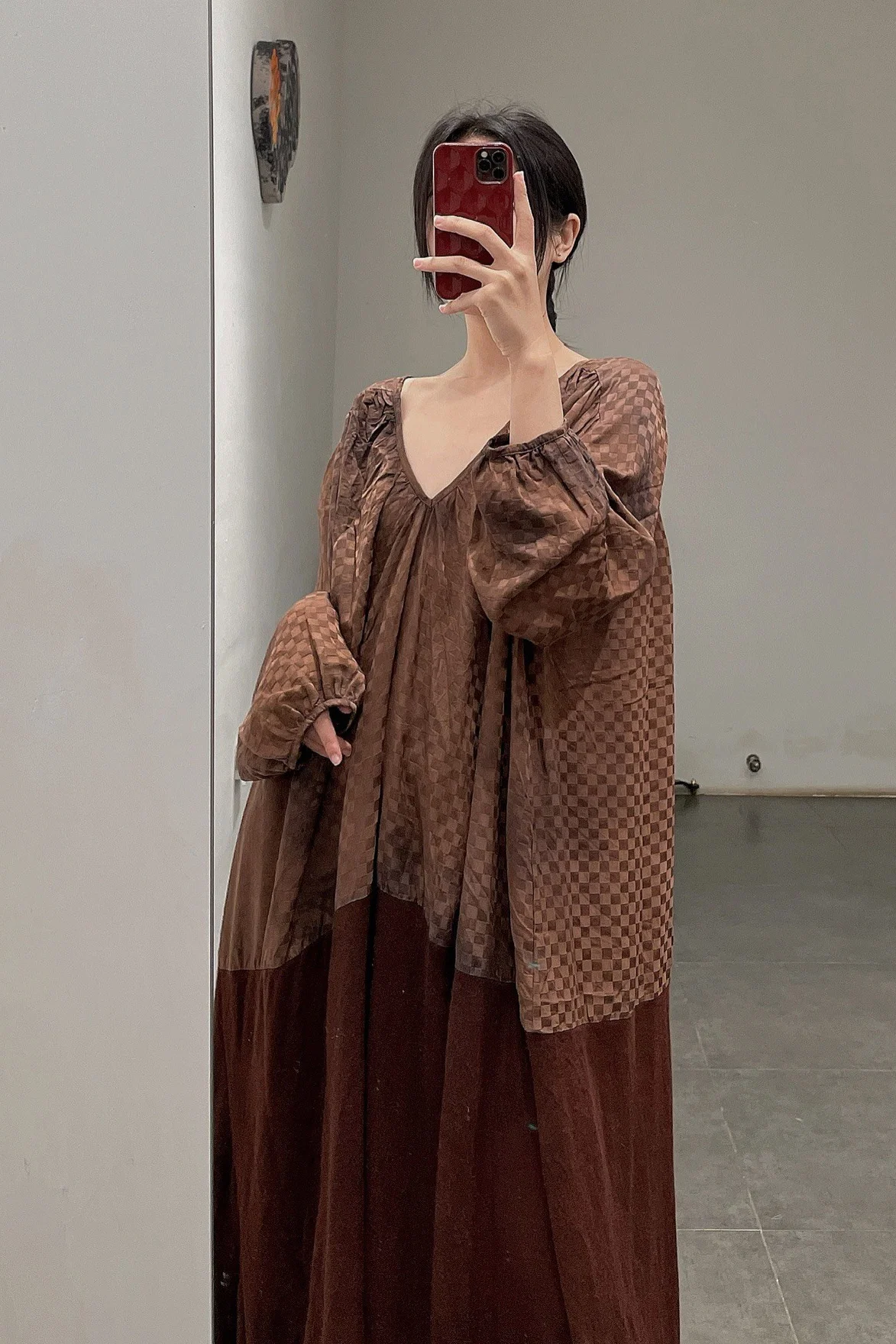 MUTEDANCE cashmere and silk stitching dress MD21FW35 - Image 25