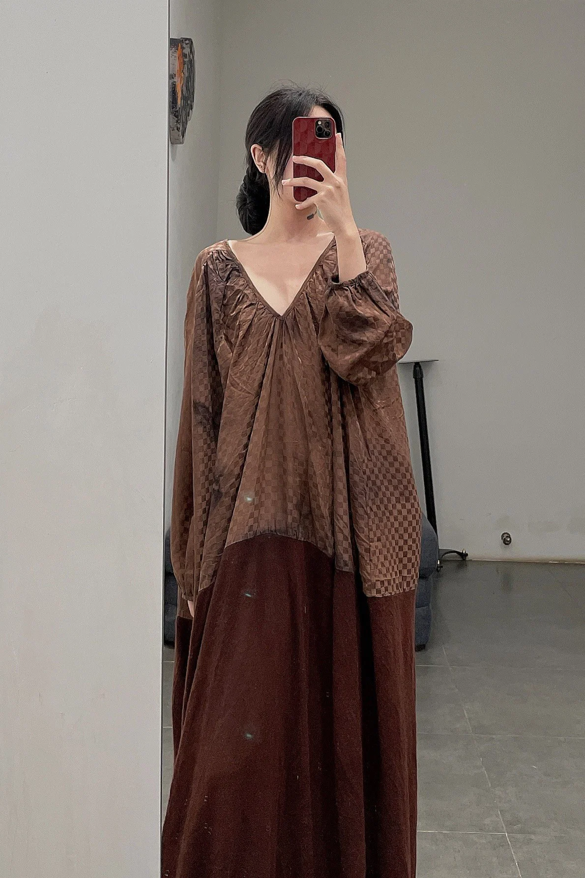 MUTEDANCE cashmere and silk stitching dress MD21FW35 - Image 27