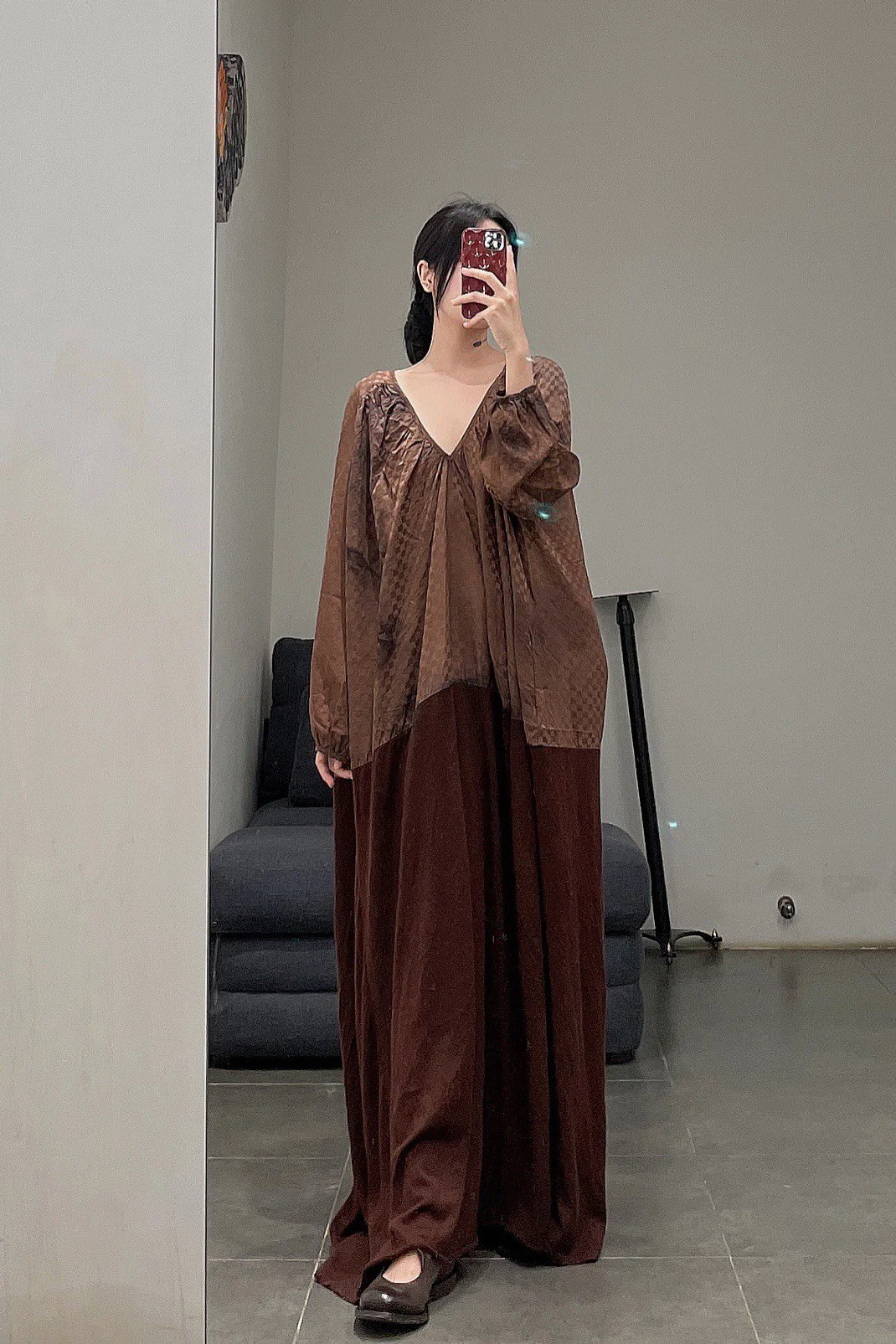 MUTEDANCE cashmere and silk stitching dress MD21FW35 - Image 28