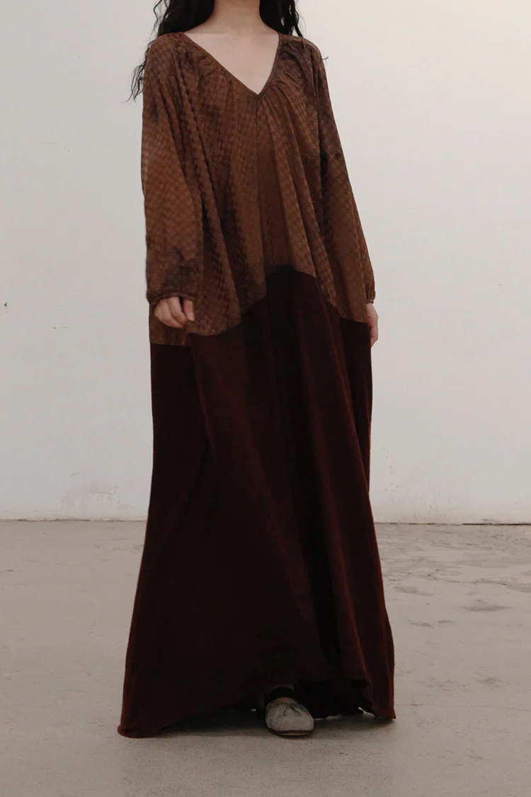 MUTEDANCE cashmere and silk stitching dress MD21FW35 - Image 3