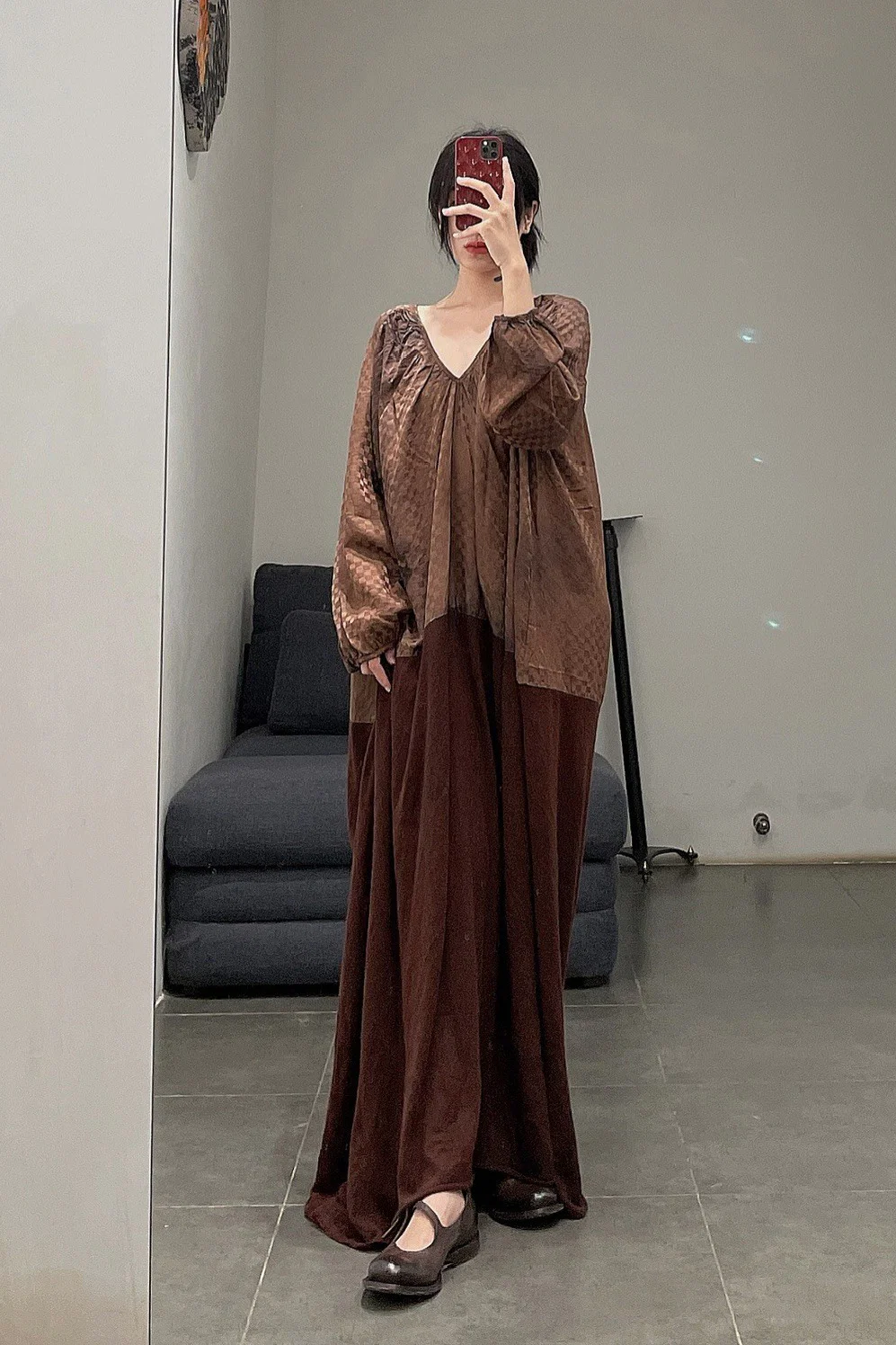 MUTEDANCE cashmere and silk stitching dress MD21FW35 - Image 30