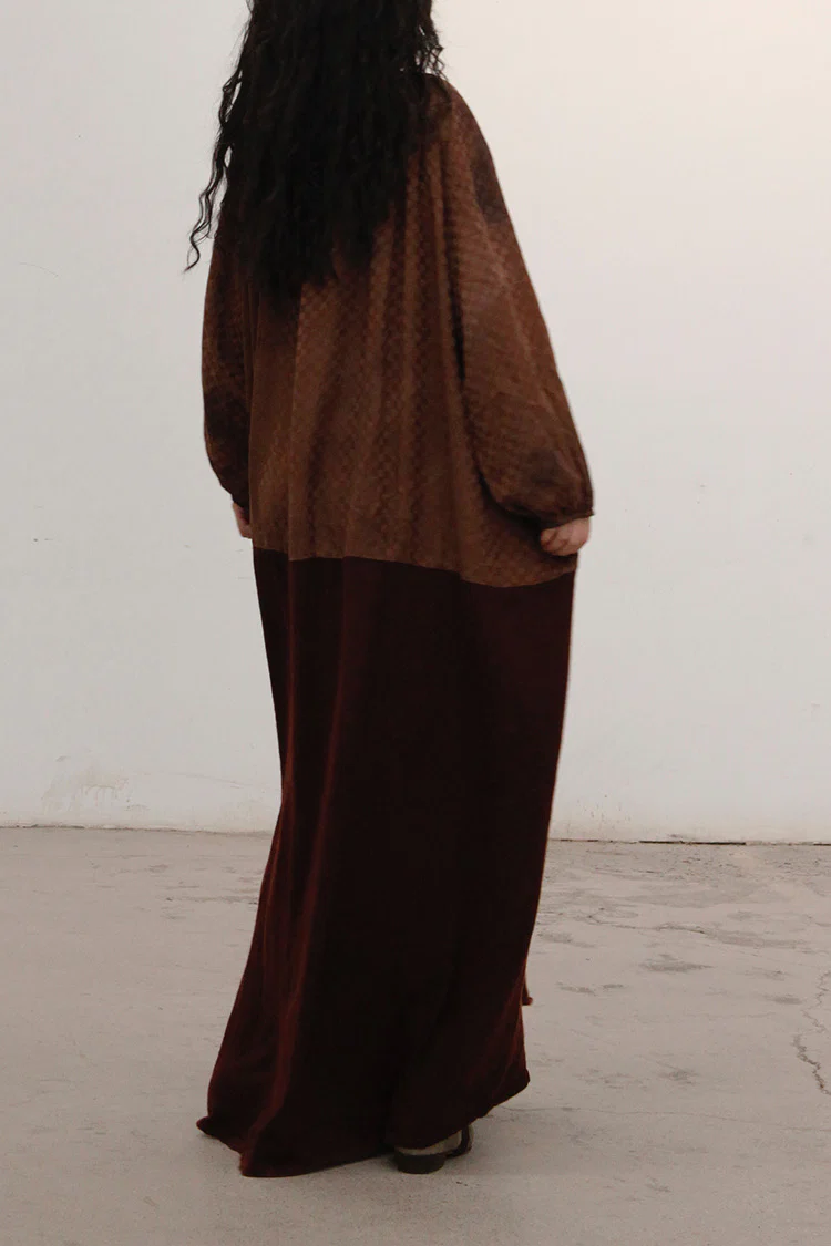 MUTEDANCE cashmere and silk stitching dress MD21FW35 - Image 6