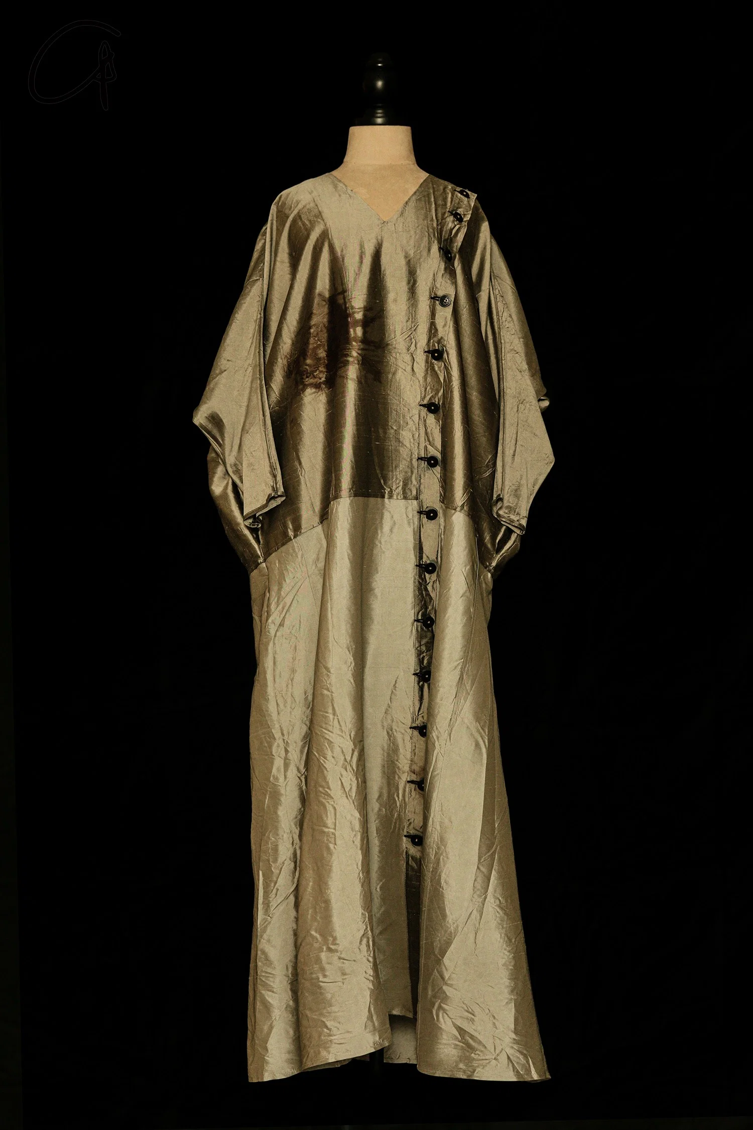 MUTEDANCE long buckle V -neck real silk dress MD22FW48 PM47 - Image 9