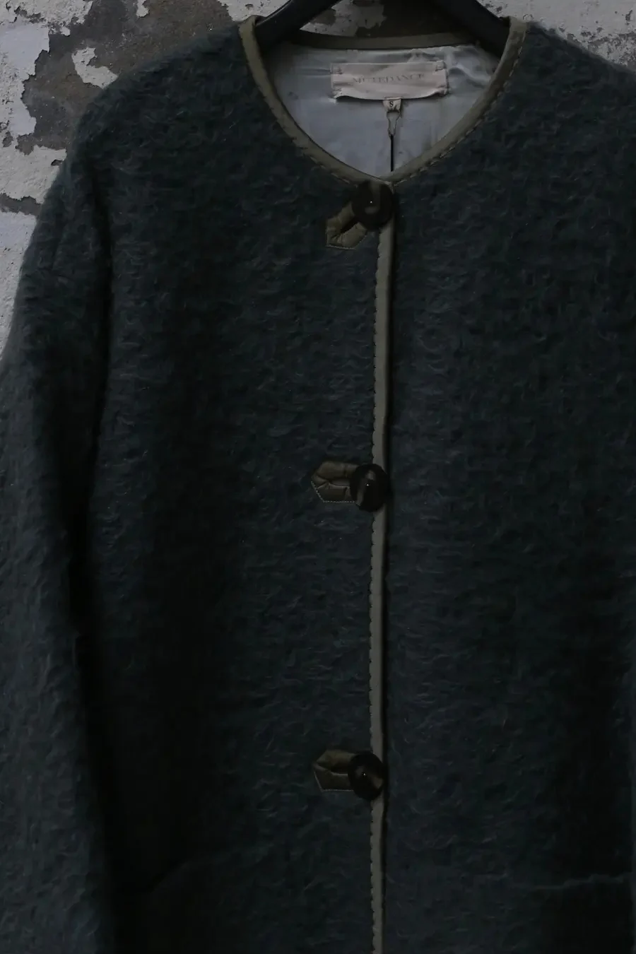 MUTEDANCE long wool jacket MD-MD23FW02-QINGHUI blue gray PM96 - Image 5