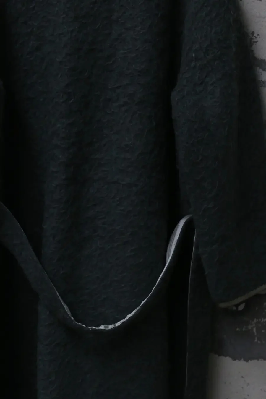 MUTEDANCE long wool jacket MD-MD23FW02-QINGHUI blue gray PM96 - Image 7