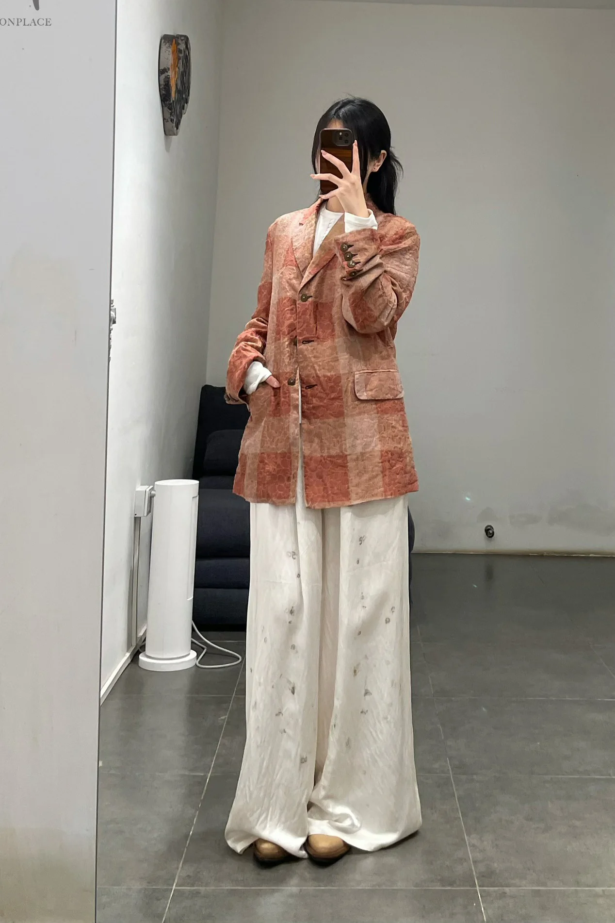 Mutedance 24 Spring/Summer Silk Elastic Waist Loose Pants MD-MD24SS10-HUIBAI hoary PM114 - Image 14