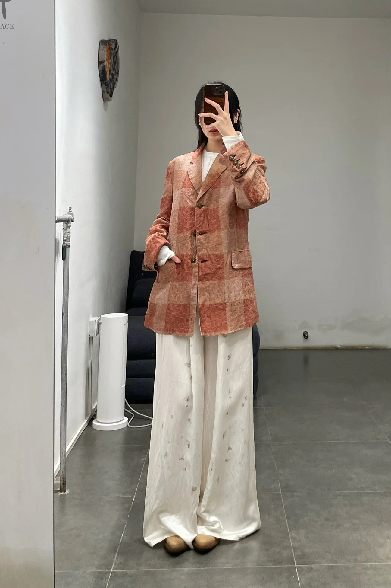 Mutedance 24 Spring/Summer Silk Elastic Waist Loose Pants MD-MD24SS10-HUIBAI hoary PM114 - Image 15