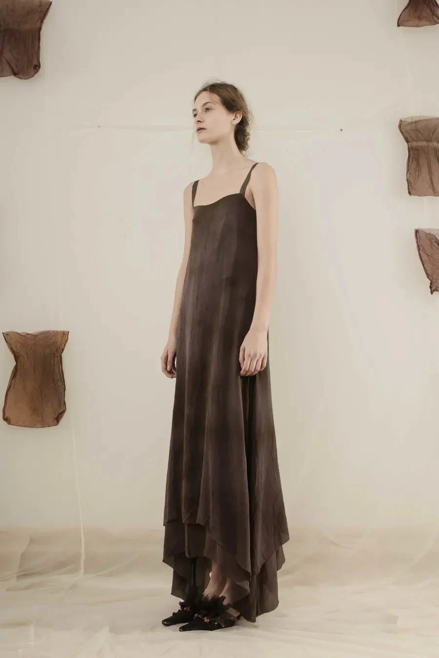 MUTEDANCE MD19SS18B Maroon suspender skirt - Image 2