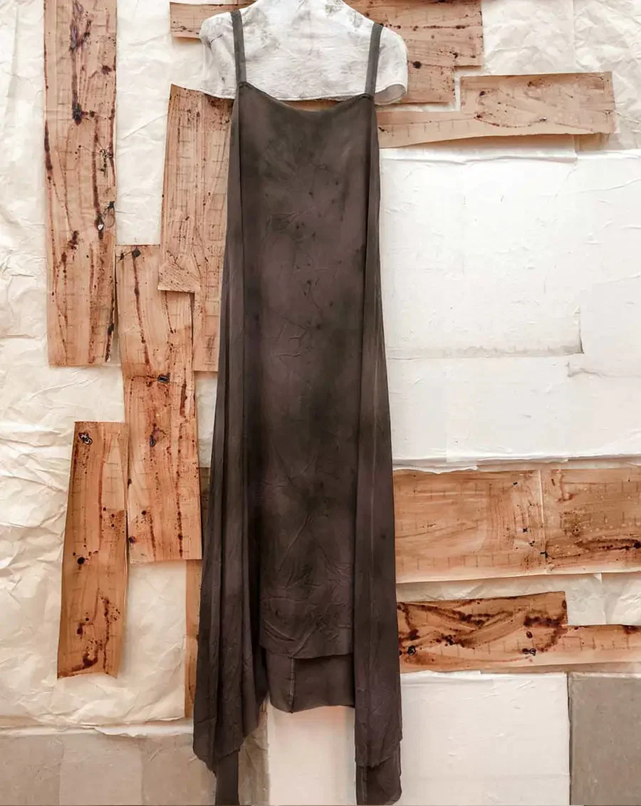 MUTEDANCE MD19SS18B Maroon suspender skirt - Image 4