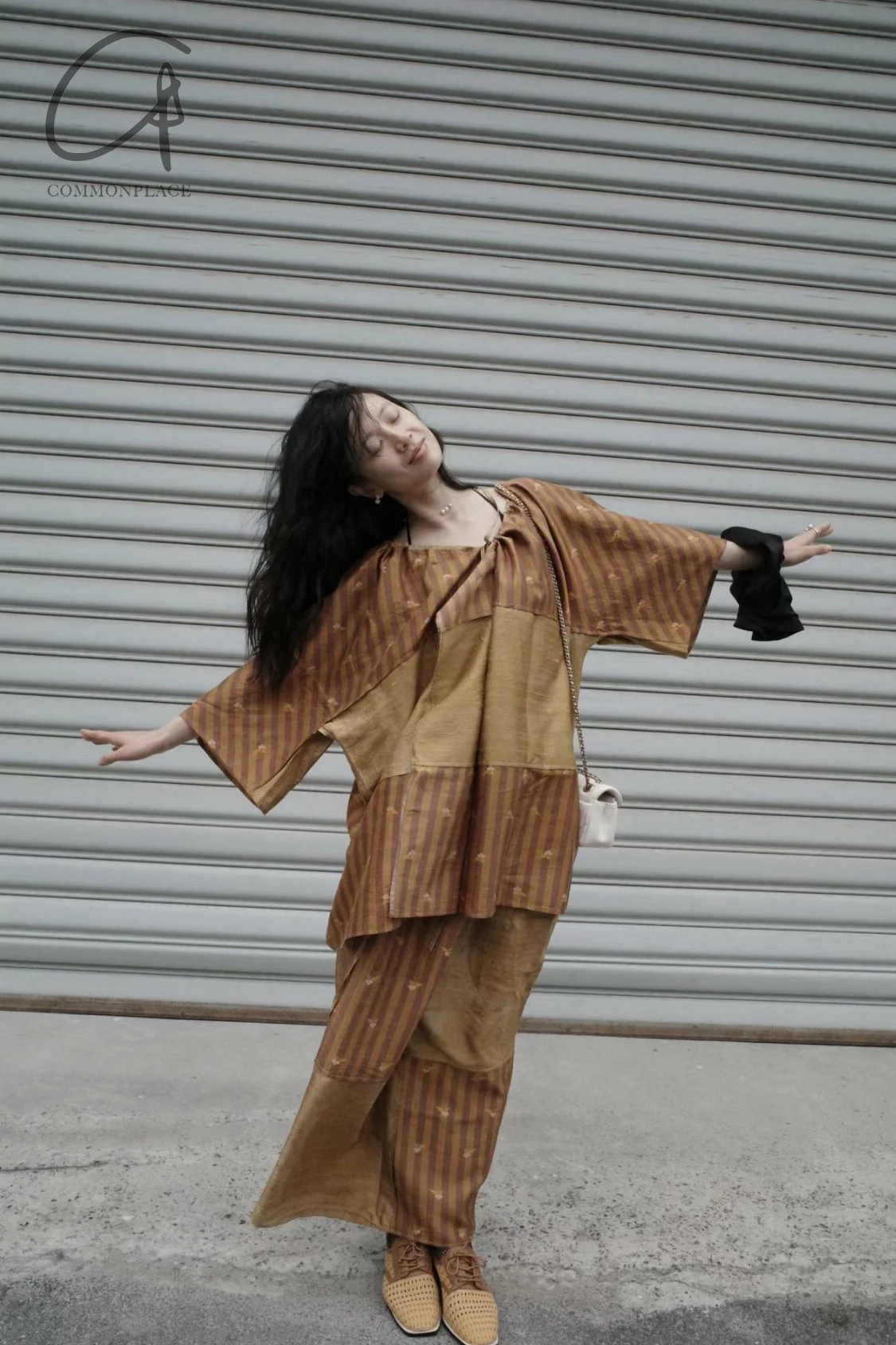Mutedance 24 Spring/Summer Spliced Skirt MD-MD24SS91-JIUJIN Old Gold PM126 - Image 11