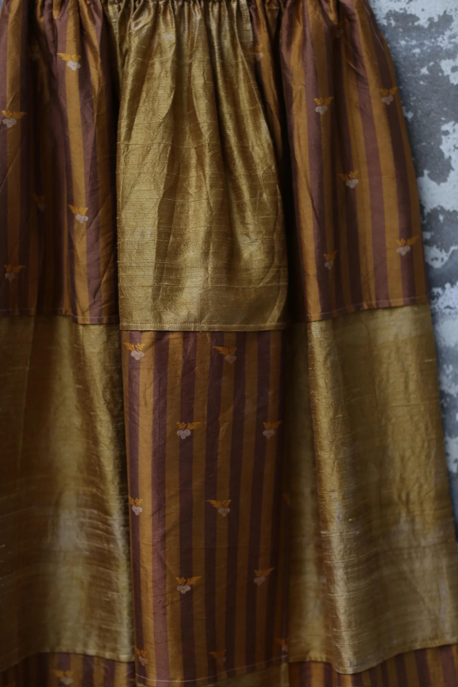 Mutedance 24 Spring/Summer Spliced Skirt MD-MD24SS91-JIUJIN Old Gold PM126 - Image 2