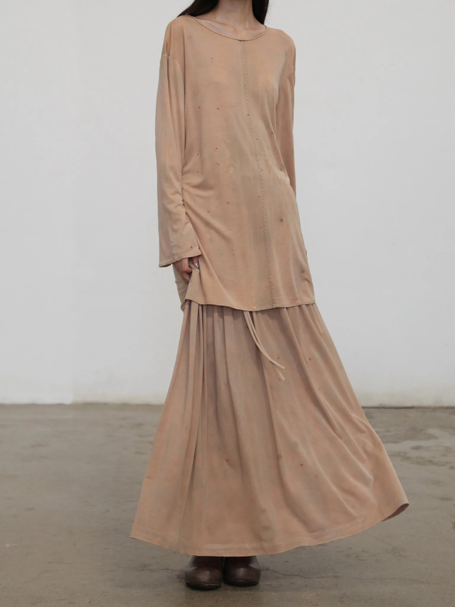 Mutedance Spring/Summer 2026 Drawstring Tie-up Midi Skirt MD-MD26SS166 （MD26SS165） - Image 7