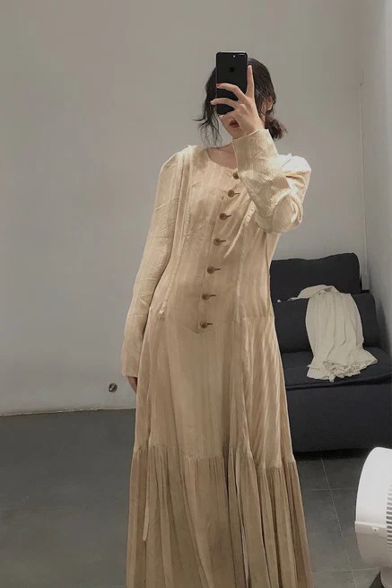 MUTEDANCE stitched silk dress MD20FW10 - Image 3