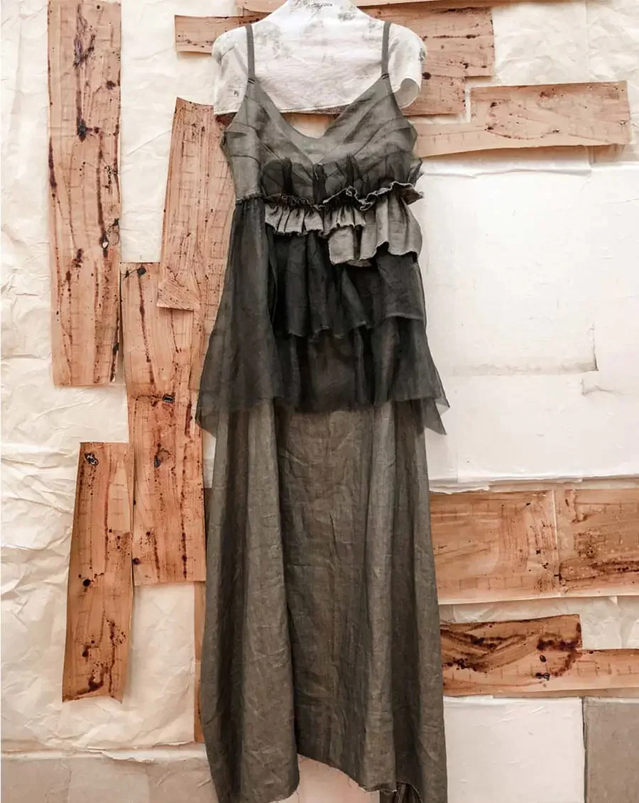 MUTEDANCE (vegetable gray sling dress) MD19SS08 - Image 5