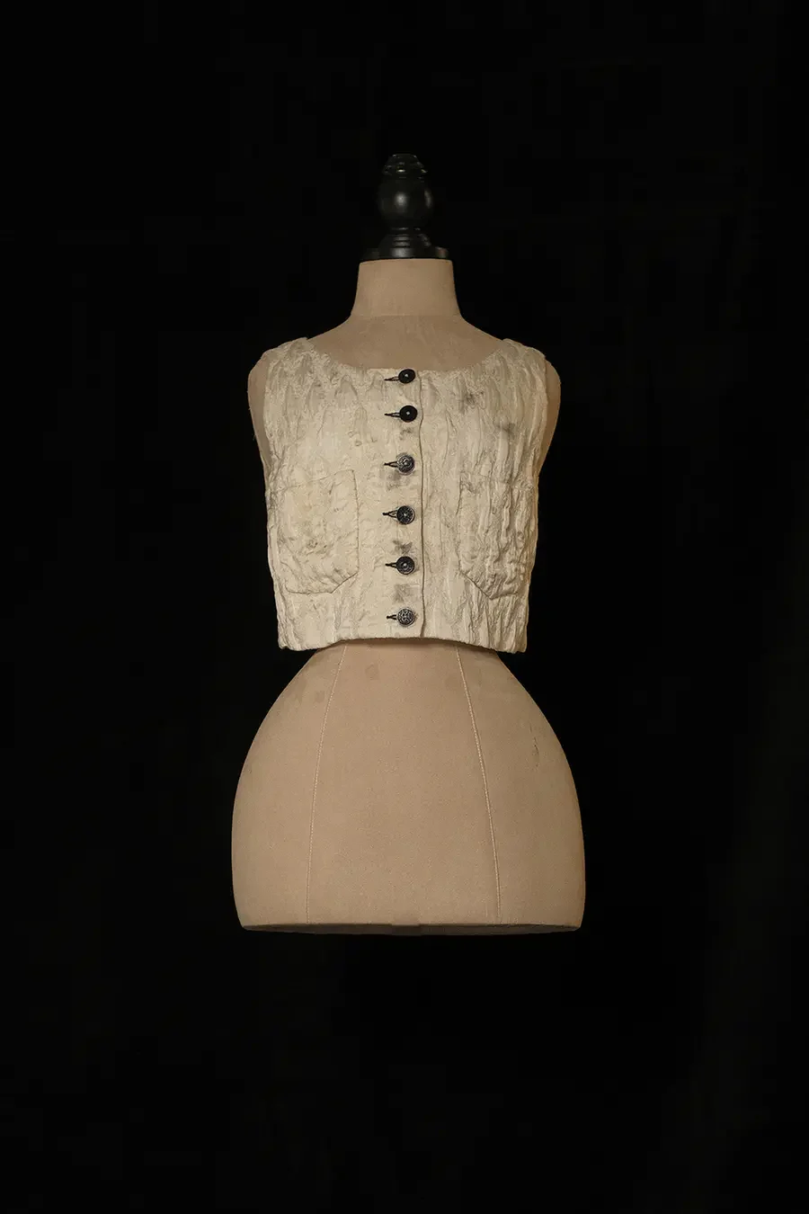 Mutedance 24 Spring/Summer Silk Button Vest MD-MD24SS51-HUIBAI hoary PM118 - Image 5