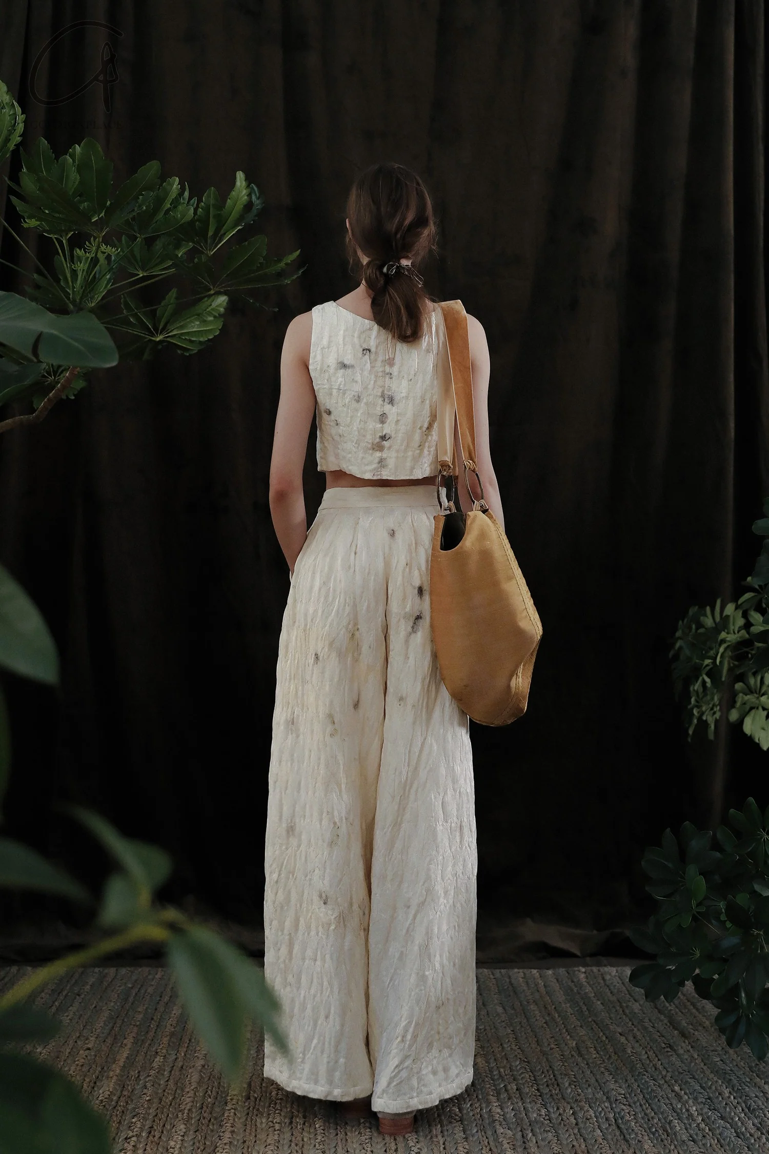 Mutedance 24 Spring/Summer Silk Button Vest MD-MD24SS51-HUIBAI hoary PM118 - Image 8