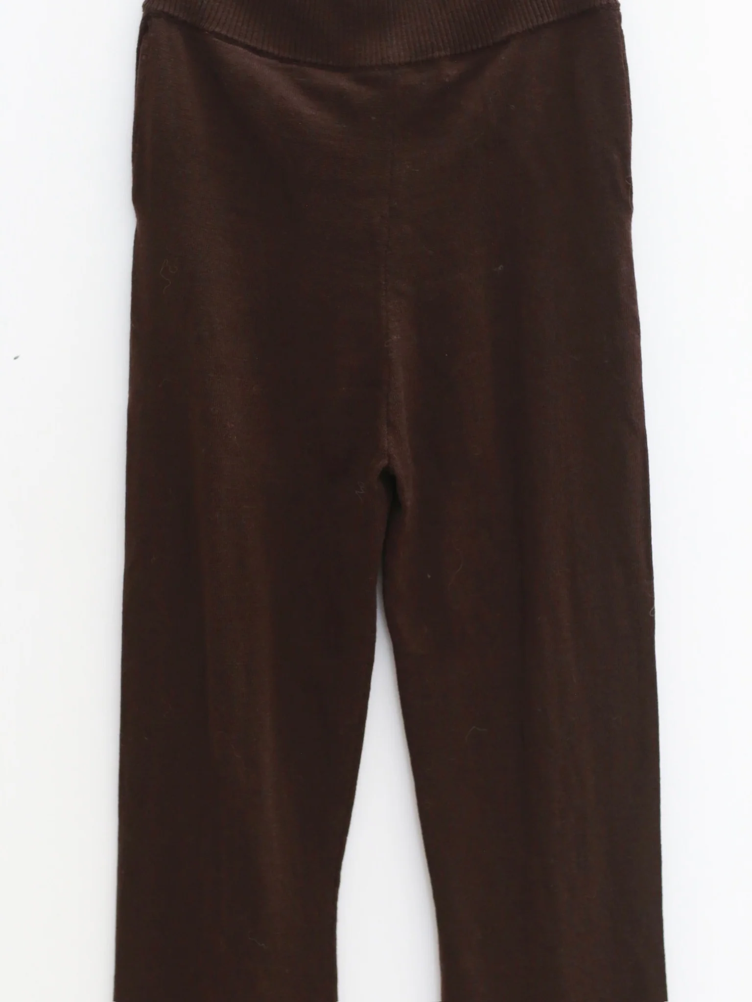 NAN KNITS 25 Autumn and Winter Hollow Cable Flare Pants NAN-N25AWTR04BRO-ZONG Brown - Image 3