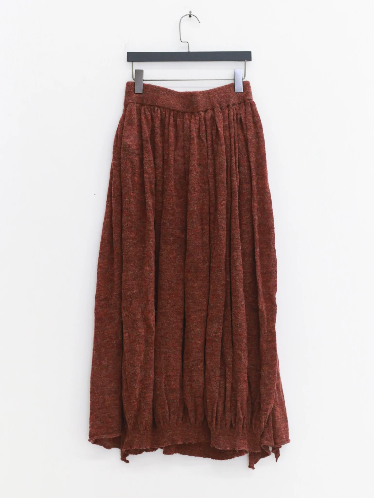 NAN KNITS 25 Autumn and Winter Ribbon Slant Collar Bottoming Shirt/Pleated Skirt NAN-N25AWSK12BRO-ZONG Skirt （N25AWBAS08BRO） - Image 4
