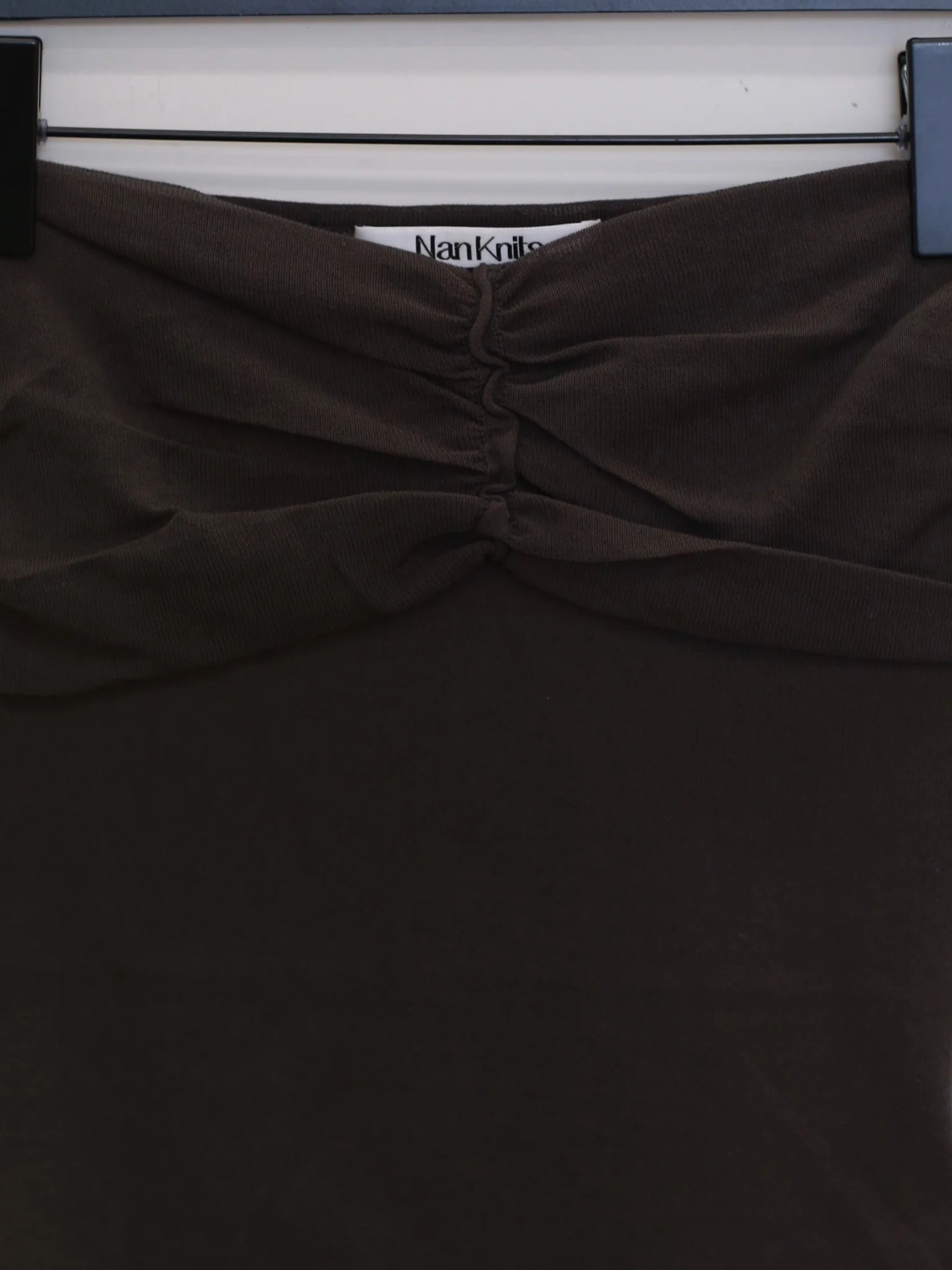 NAN KNITS 25 Spring/Summer Pleated Tube Top NAN-N25SSCAM08-HUI NAN-N25SSCAM08-HUI Gray - Image 3