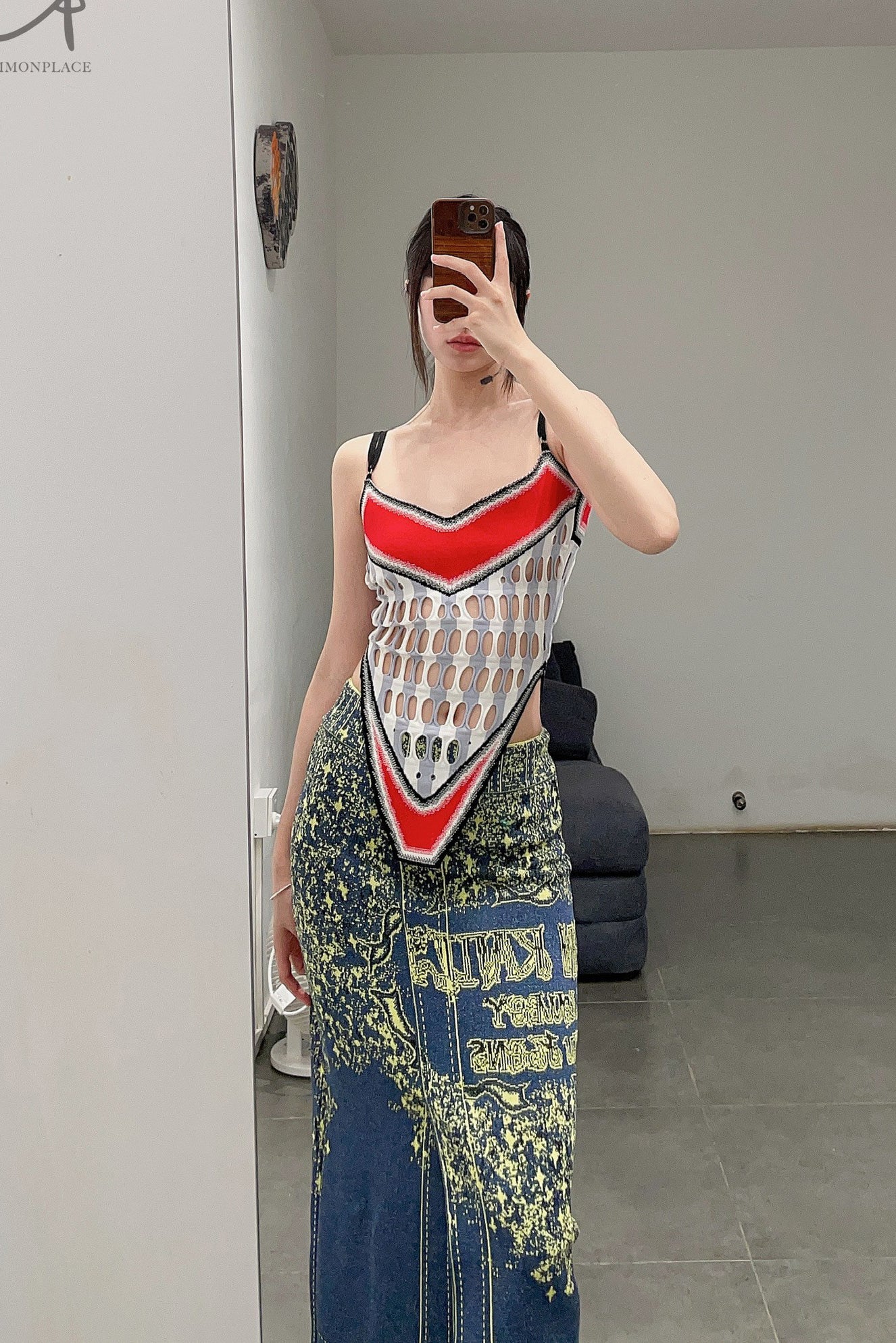 NAN KNITS Gradient Eyelet Sling NAN-22051730-HUIBAI Off-White - Image 12