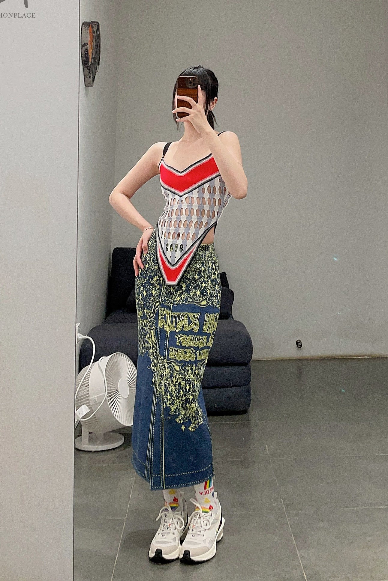 NAN KNITS Gradient Eyelet Sling NAN-22051730-HUIBAI Off-White - Image 13