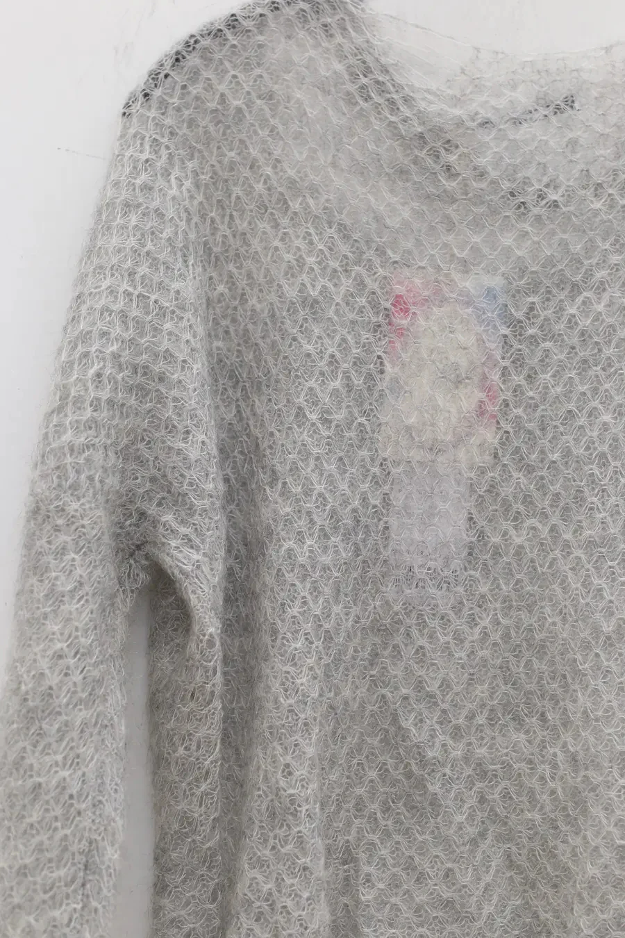 NAN KNITS Solid Mohair Top NAN-22111622-HUI Off-White - Image 9