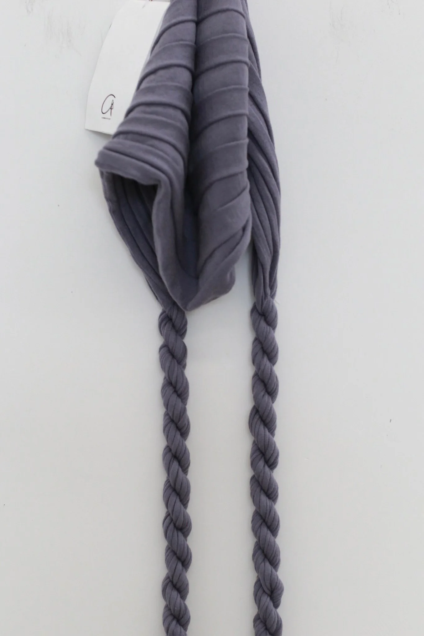 o cloche code 25 Fall/Winter Ponytail Triangle Scarf Merino Wool Knit OCC-OH01S902-FGL FRANCE French Blue - Image 2