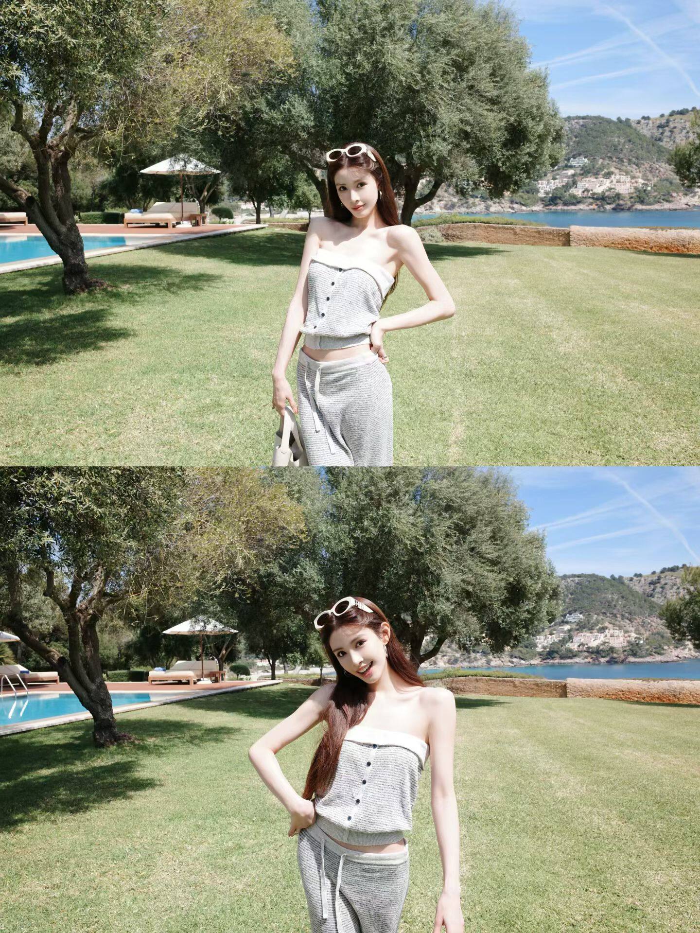 o cloche code 26SS striped tie-waist skirt OCC-OH26SQ035-HBHH H-H floral white/floral gray - Image 13