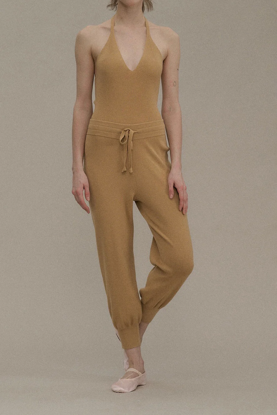 o cloche code wool knit halter neck strap OCC-OH01B808-QT light camel color LIGHT CAMEL - Image 2