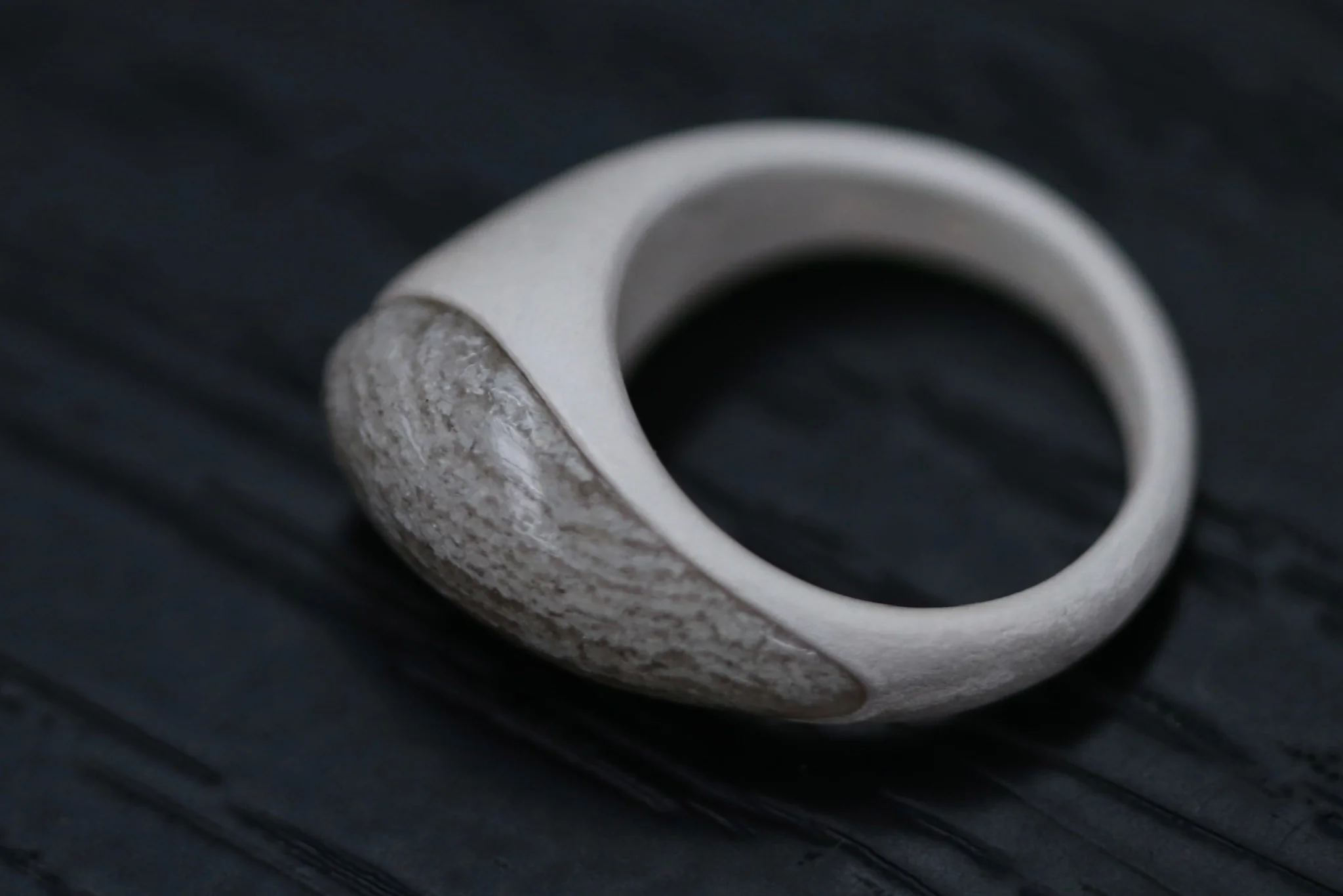 OLIO E ACETO 24 Autumn and Winter Melaleuca Crystal/Sterling Silver Agate Drop Ring OLIO-OA11F02-HUIYIN Crystal - Image 2