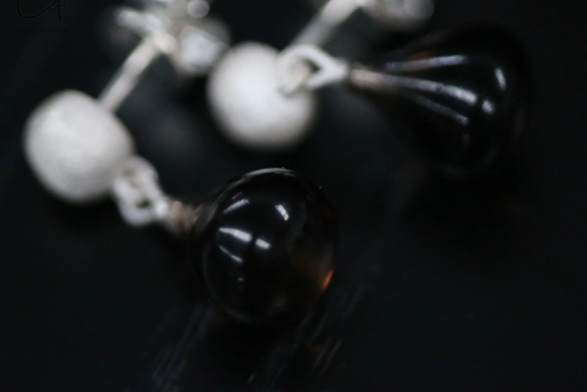 OLIO E ACETO 24 Autumn and Winter Melaleuca Crystal/Sterling Silver Smoky Crystal Water Drop Fruit Earrings OLIO-OA11E04-CHAYIN Brown/Silver OLIO-OA11E03 - Image 3