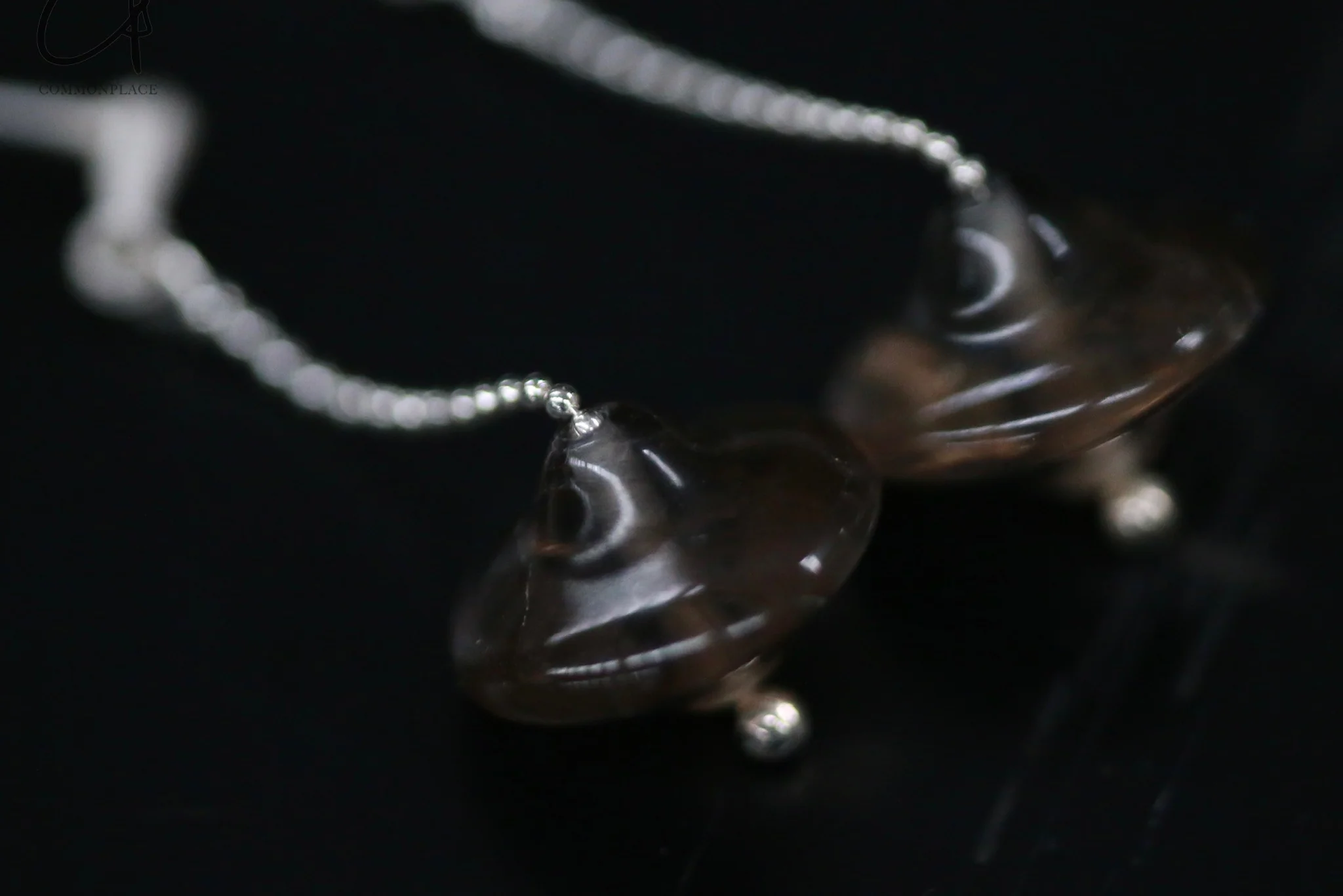 OLIO E ACETO 24 Autumn and Winter Sterling Silver Agate/Smoky Quartz Flying Saucer Fruit Earrings OLIO-OA11E11-CHAYIN Brown/Silver - Image 2
