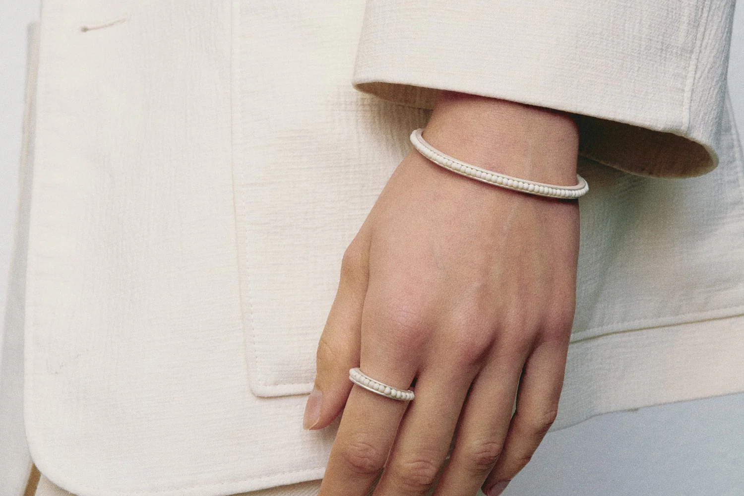 OLIO E ACETO Pure Silver White Pine Bad Bad Bracelet OA06A11 - Image 6