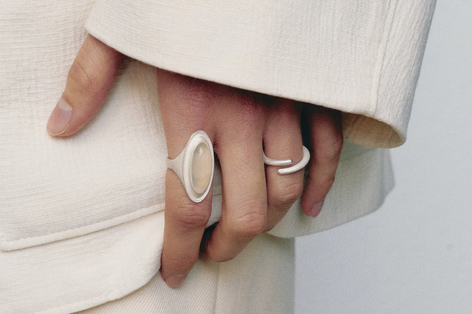 OLIO E ACETO Silver Silver Track Ring OA05F07 - Image 2