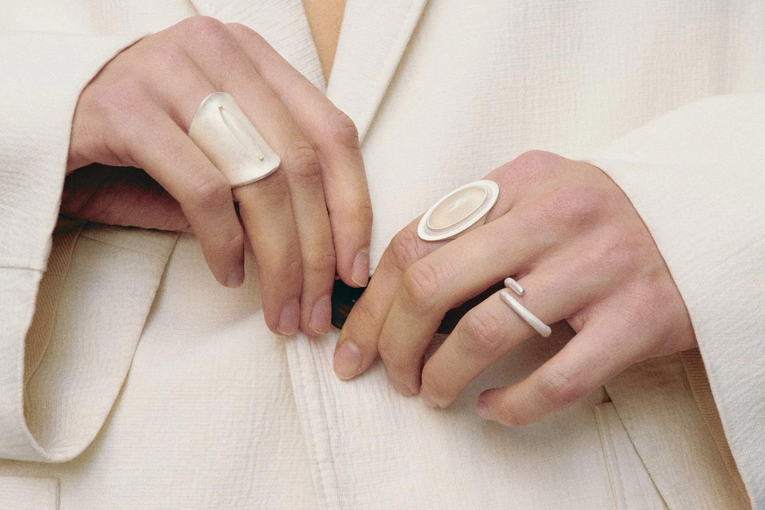OLIO E ACETO Silver Silver Track Ring OA05F07 - Image 3