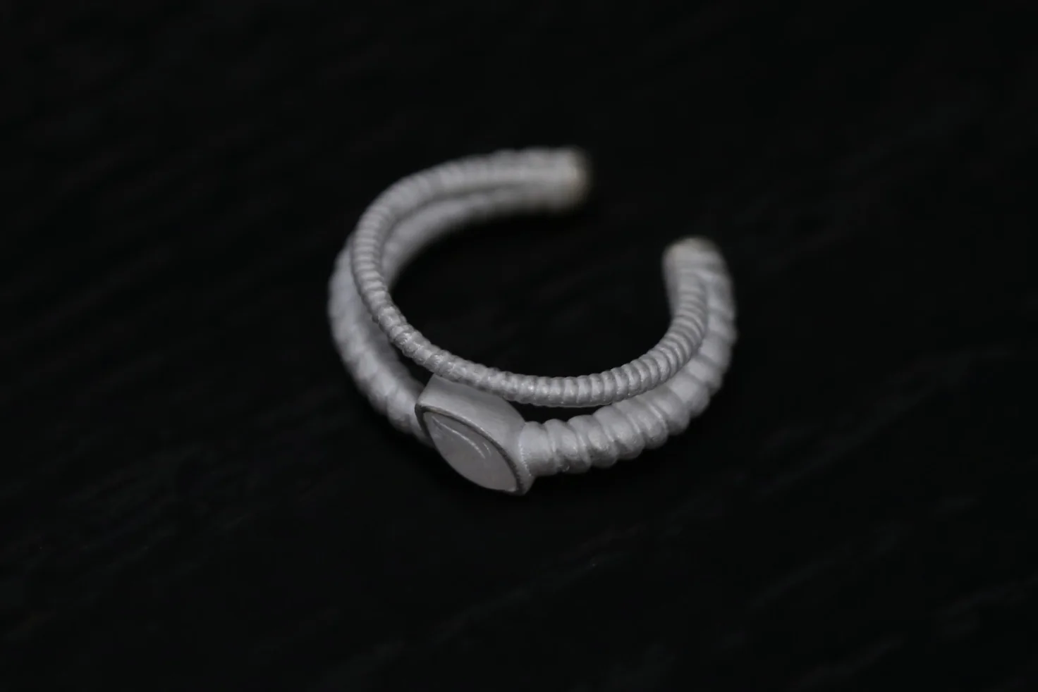 OLIO E ACETO sterling silver crystal double ring ring OA10F07 white/silver POEA20 - Image 2