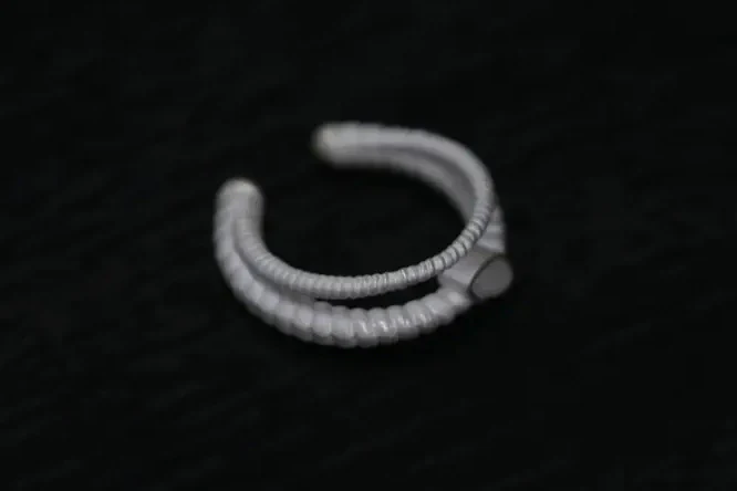 OLIO E ACETO sterling silver crystal double ring ring OA10F07 white/silver POEA20 - Image 3