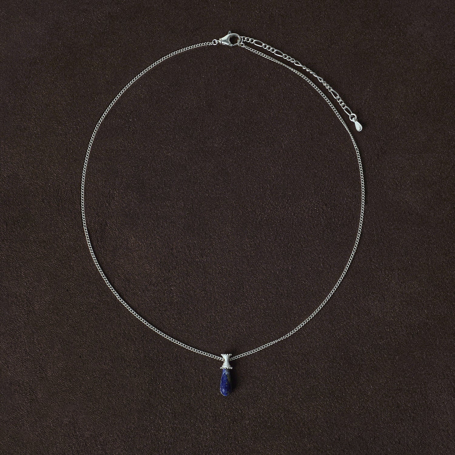 OLIO E ACETO Sterling Silver Quartzite/Lapis Lazuli/Red Snakeskin Jade Morning Dew Pendant Necklace OLIO-OA13N02-YL Blue (OA13N01) - Image 2