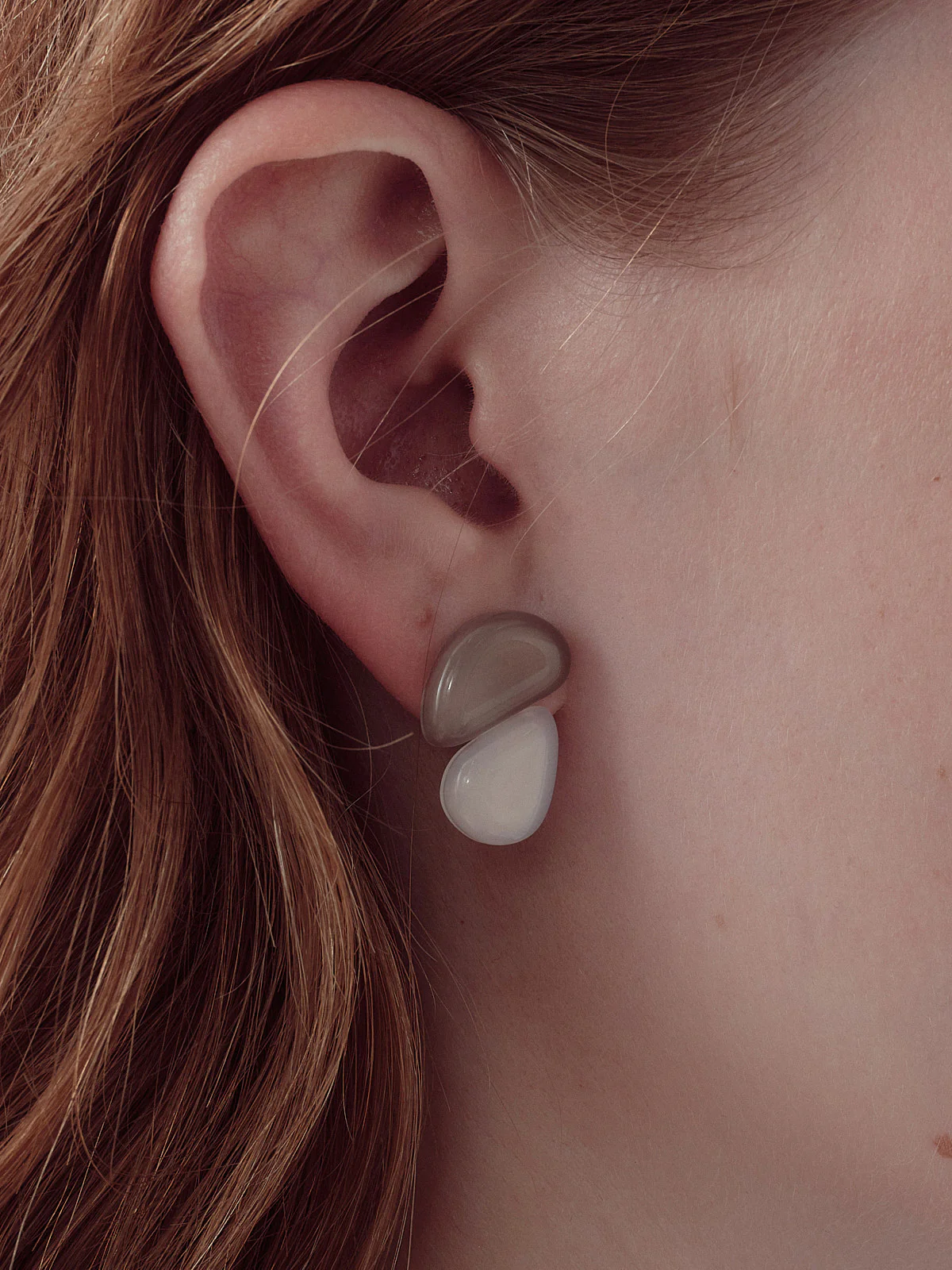 OLIO E ACETO Sterling Silver Tiger's Eye/Agate Glowing Earrings OLIO-OA14E09-HB Grey/White （OA14E08） - Image 4